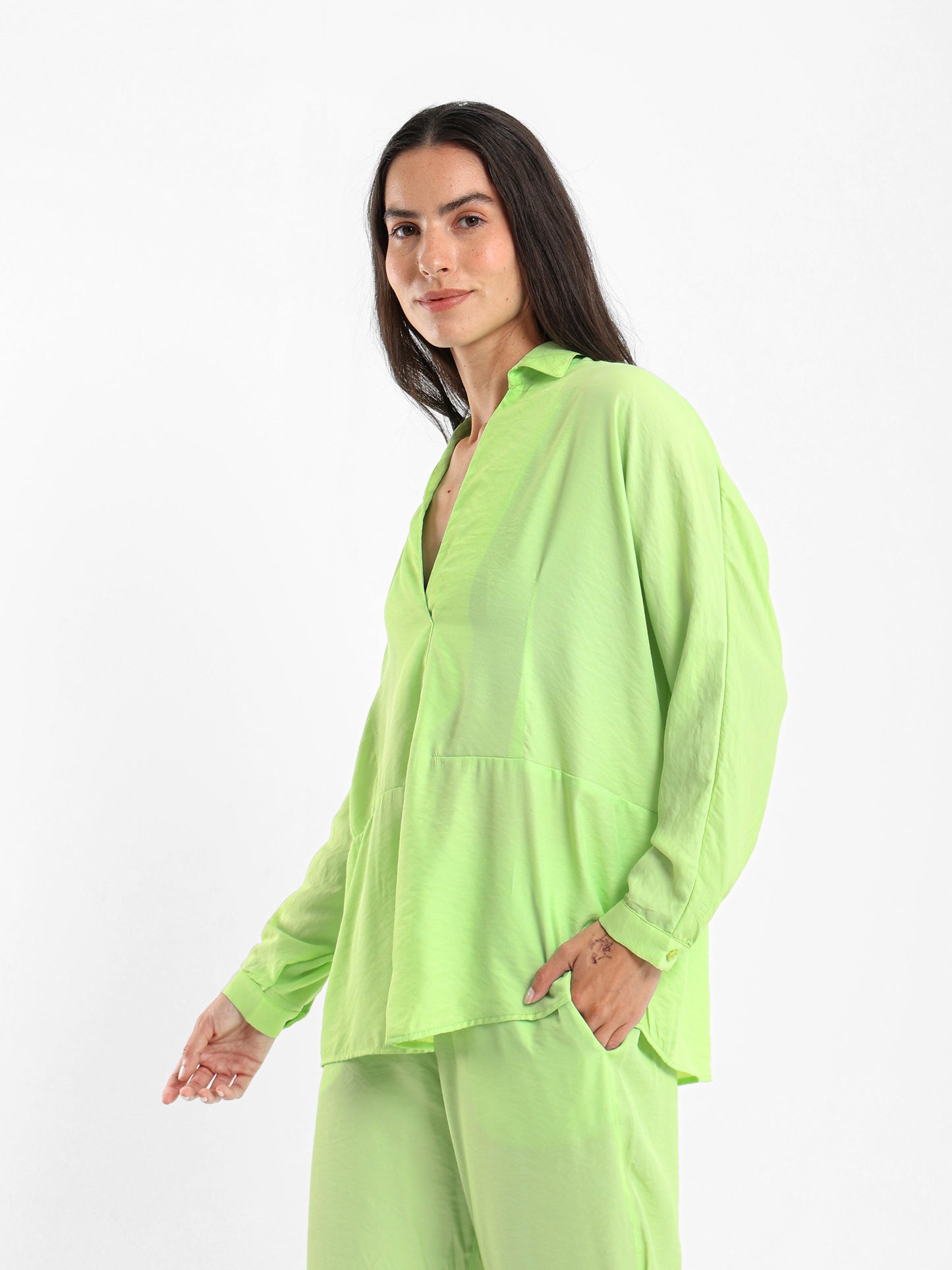 Front Pleated Blouse