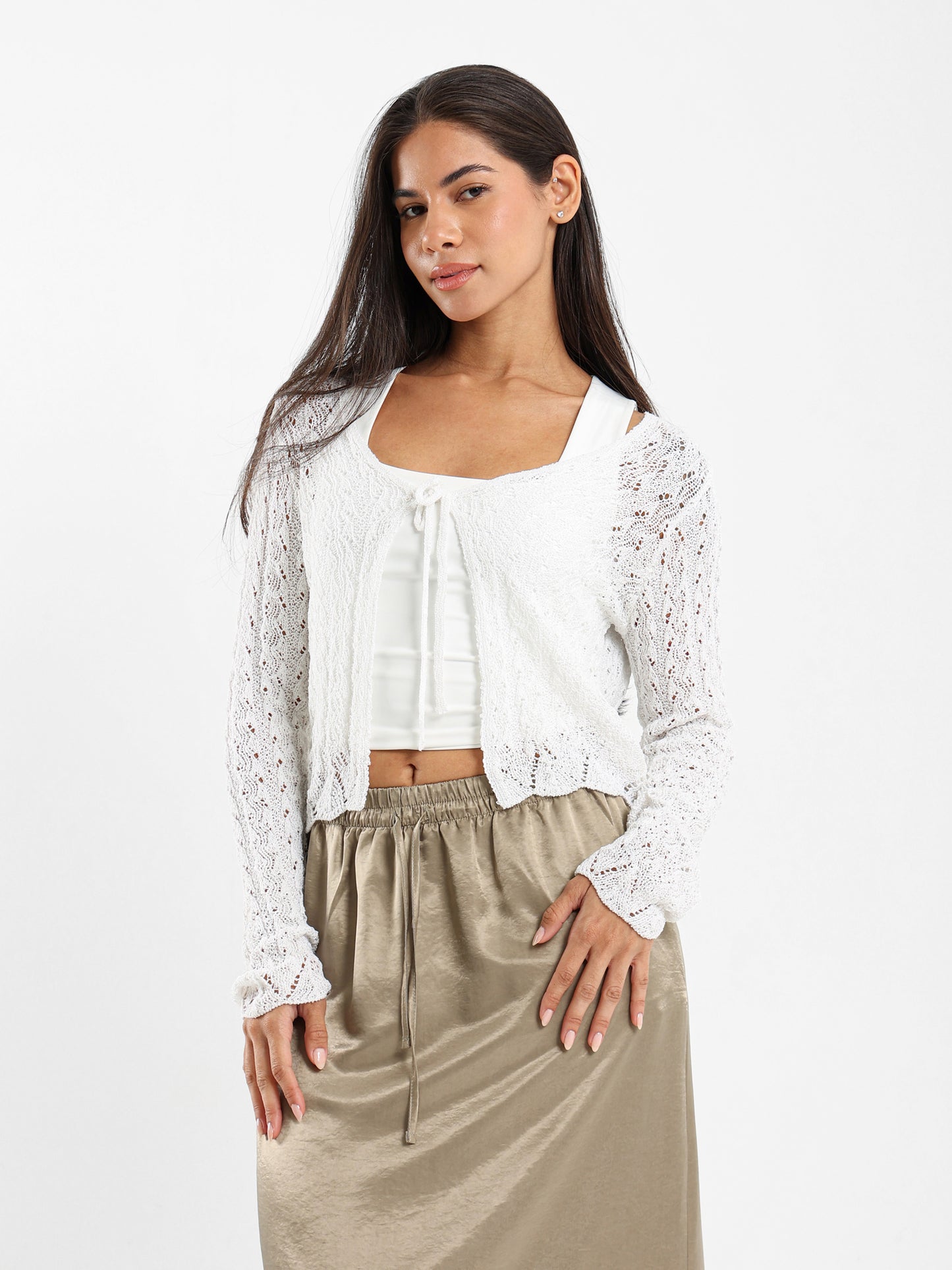 Front-Tie Cardigan
