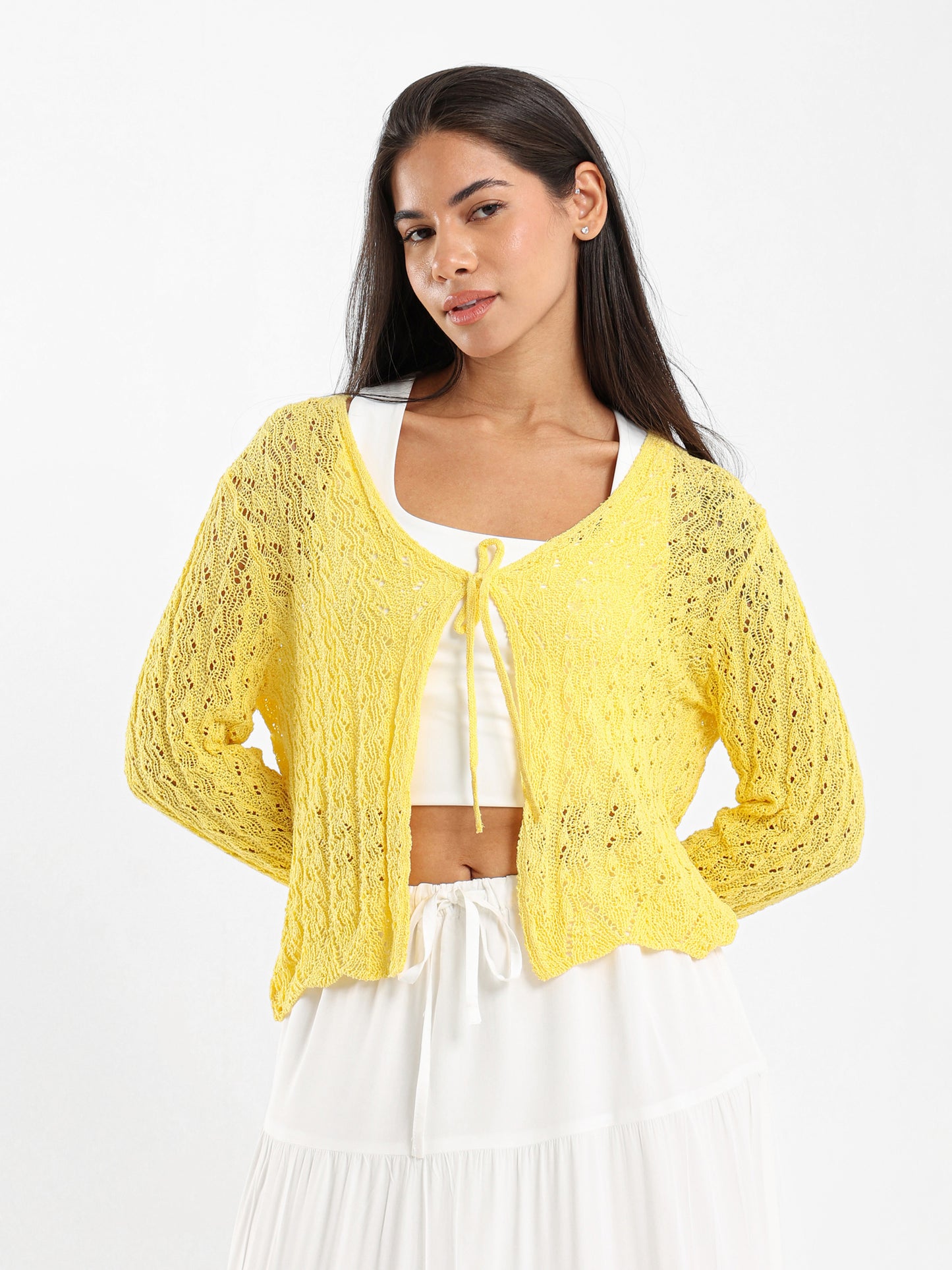 Front-Tie Cardigan