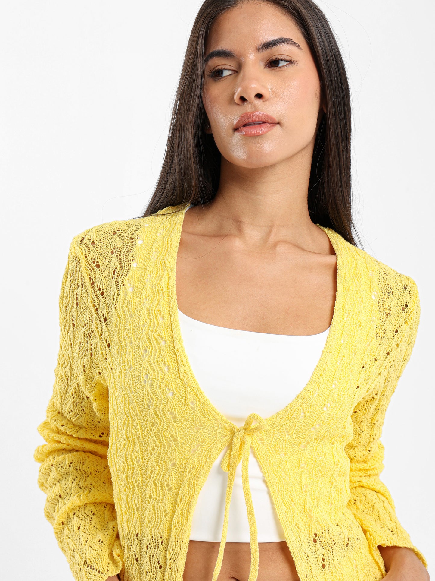 Front-Tie Cardigan
