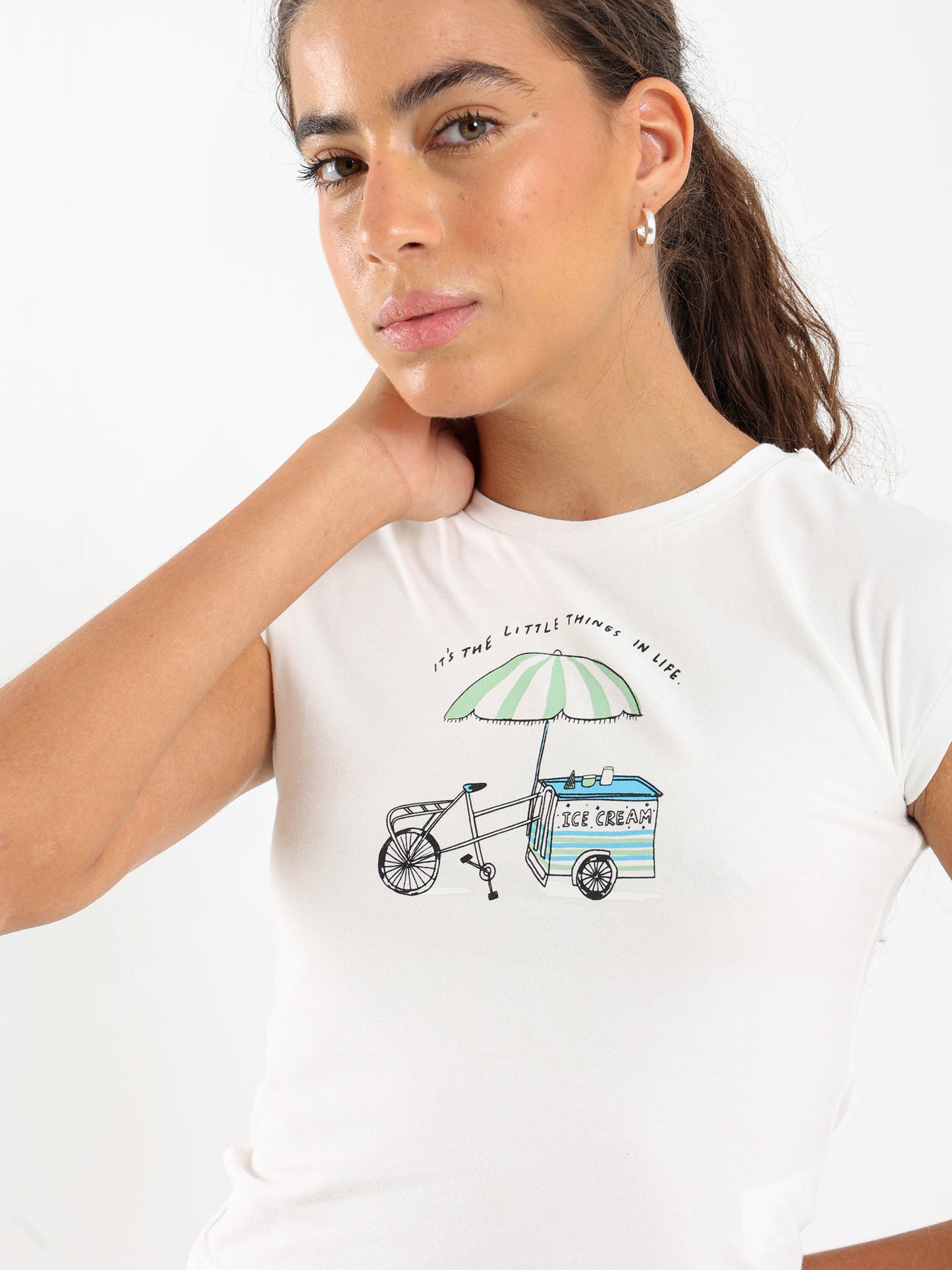 Ice Cream Cart Cap Sleeve Tee