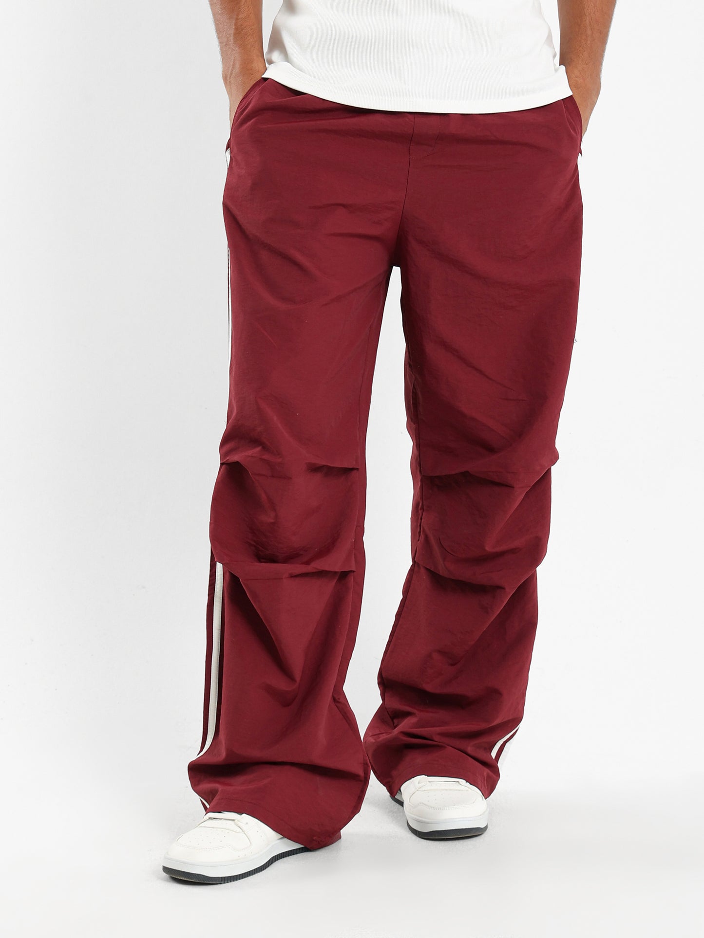 Woven Pants With Side Stripes
