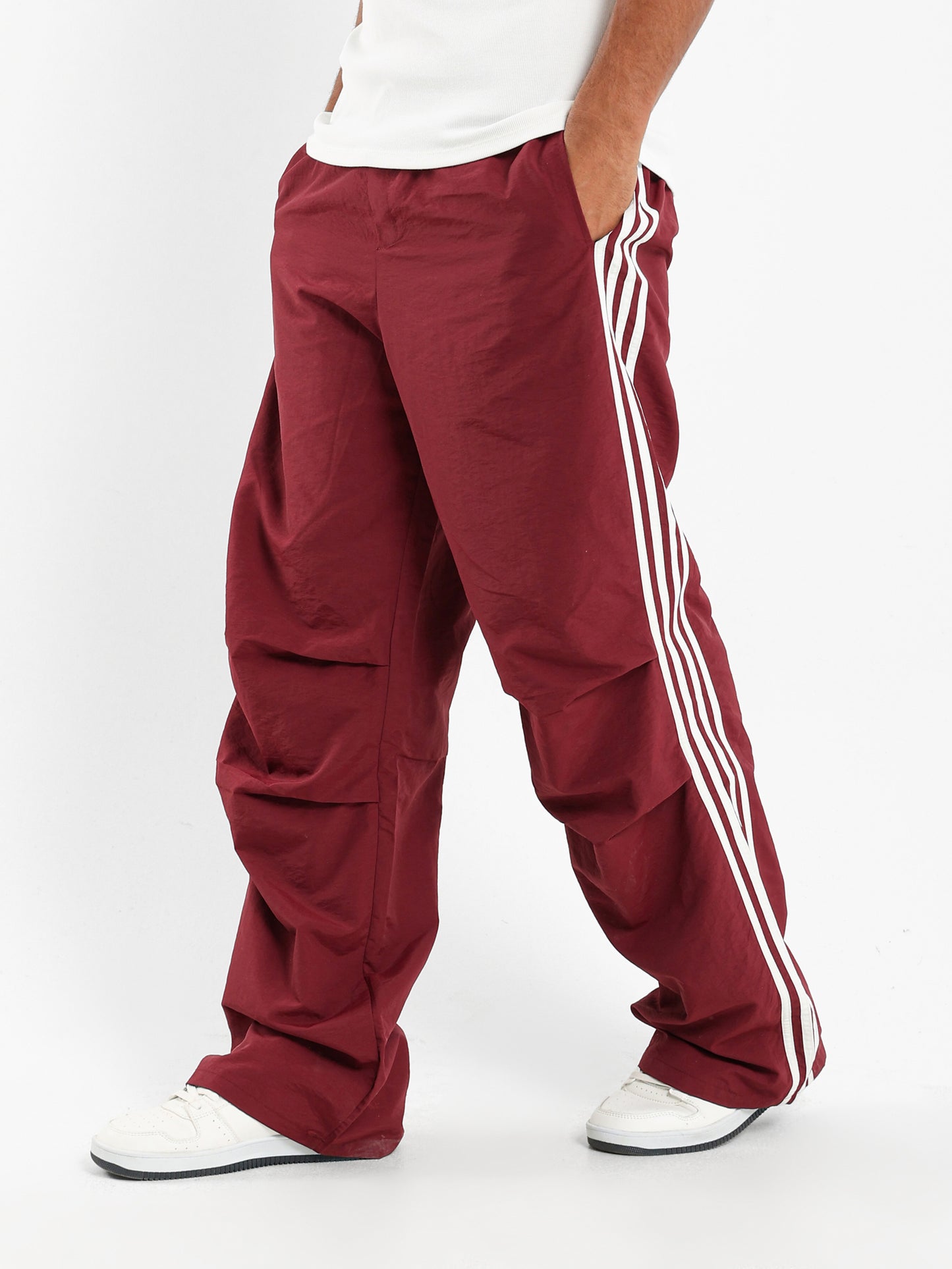 Woven Pants With Side Stripes