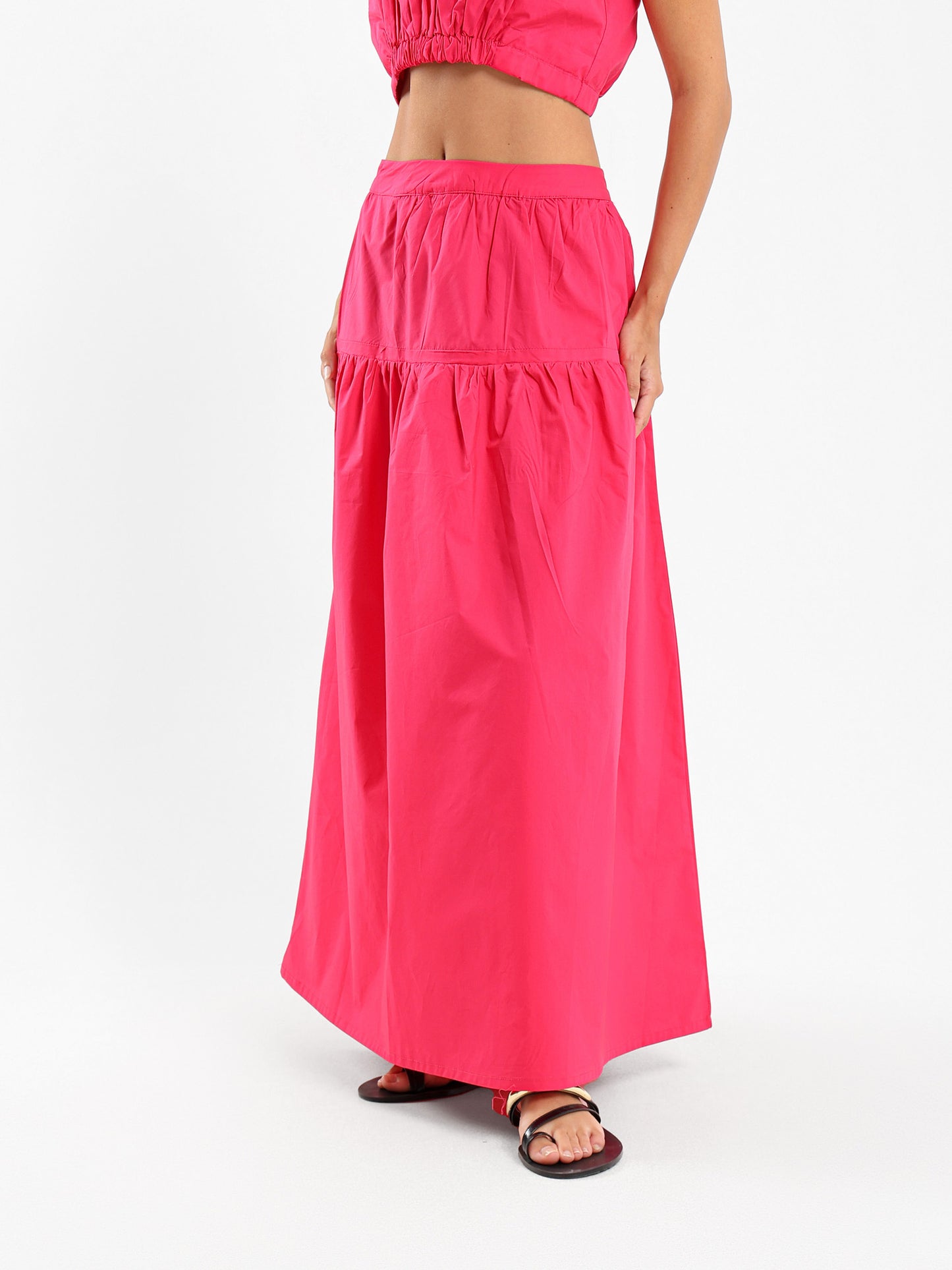 Tiered Design Maxi Skirt