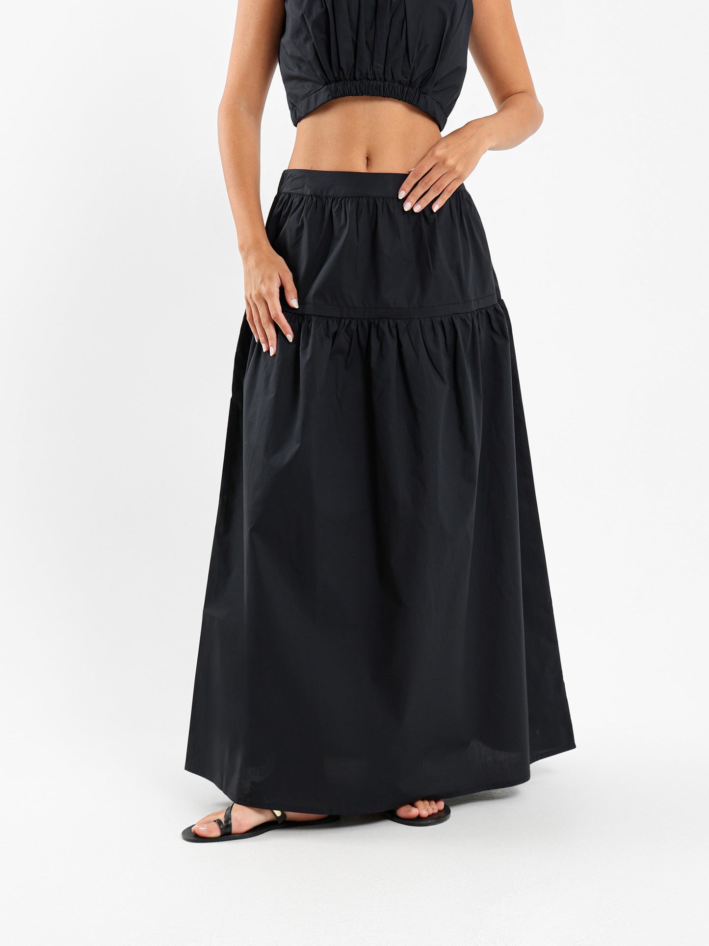 Tiered Design Maxi Skirt