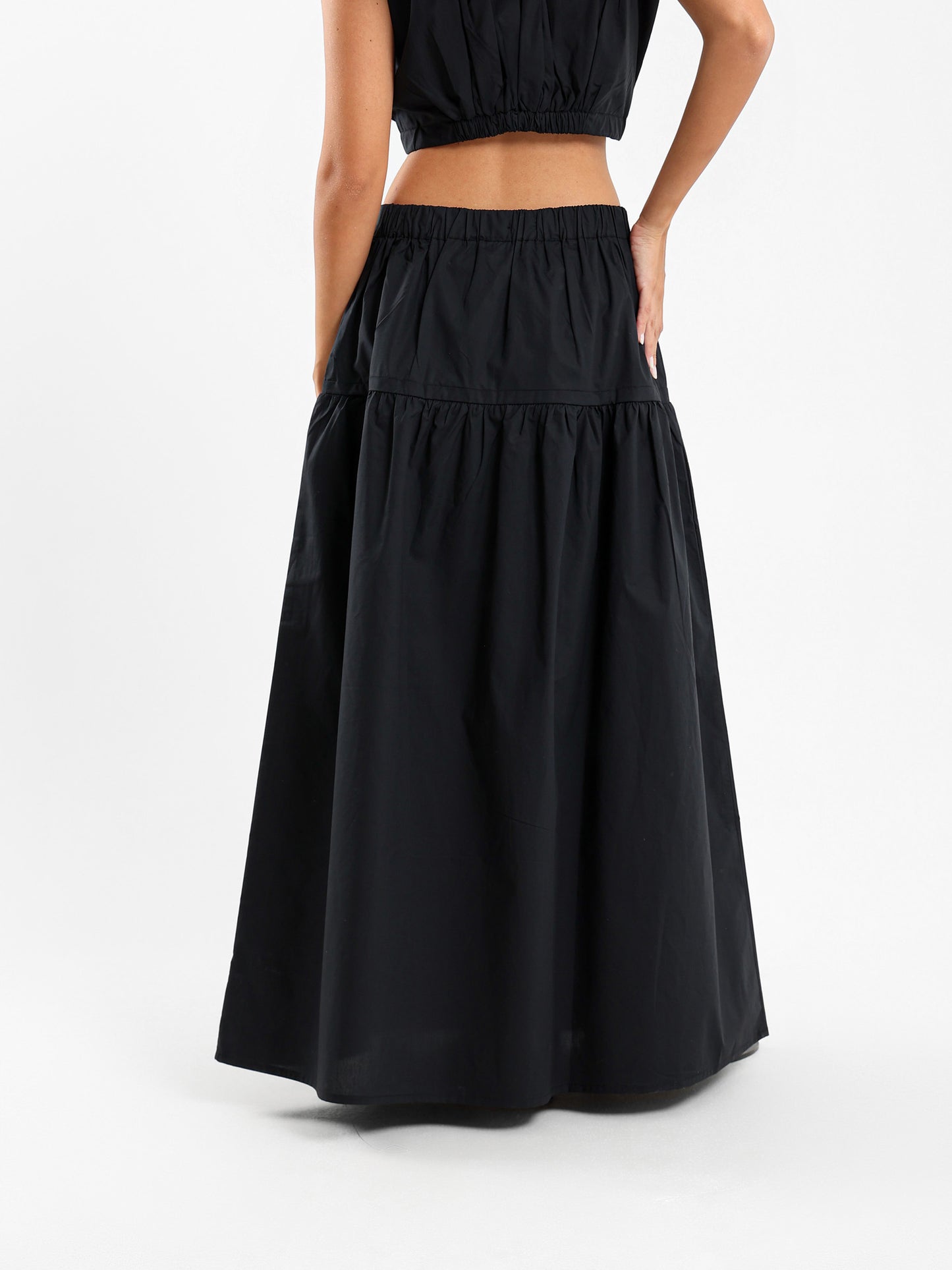 Tiered Design Maxi Skirt