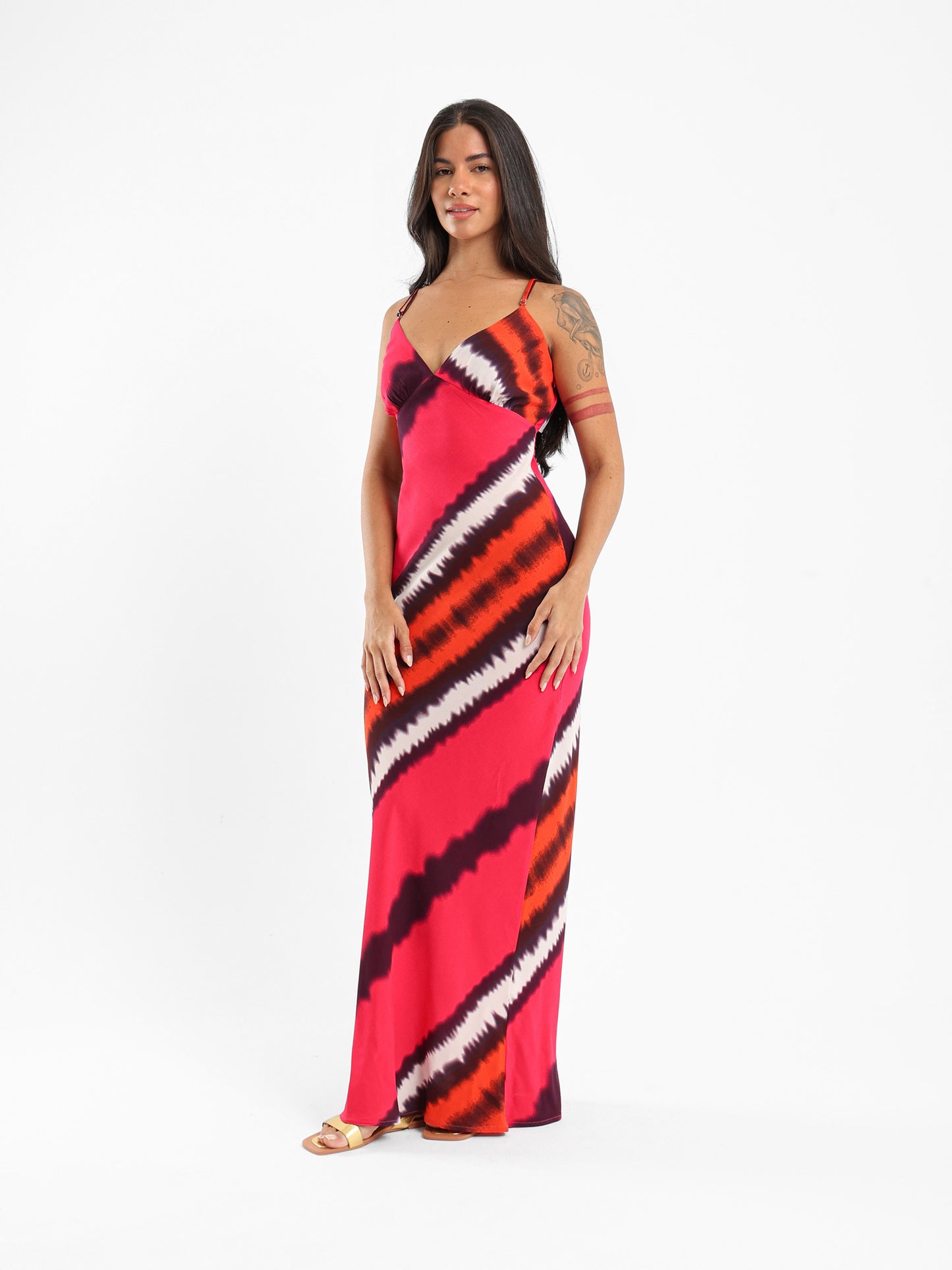 Strapless V-Neck Dress