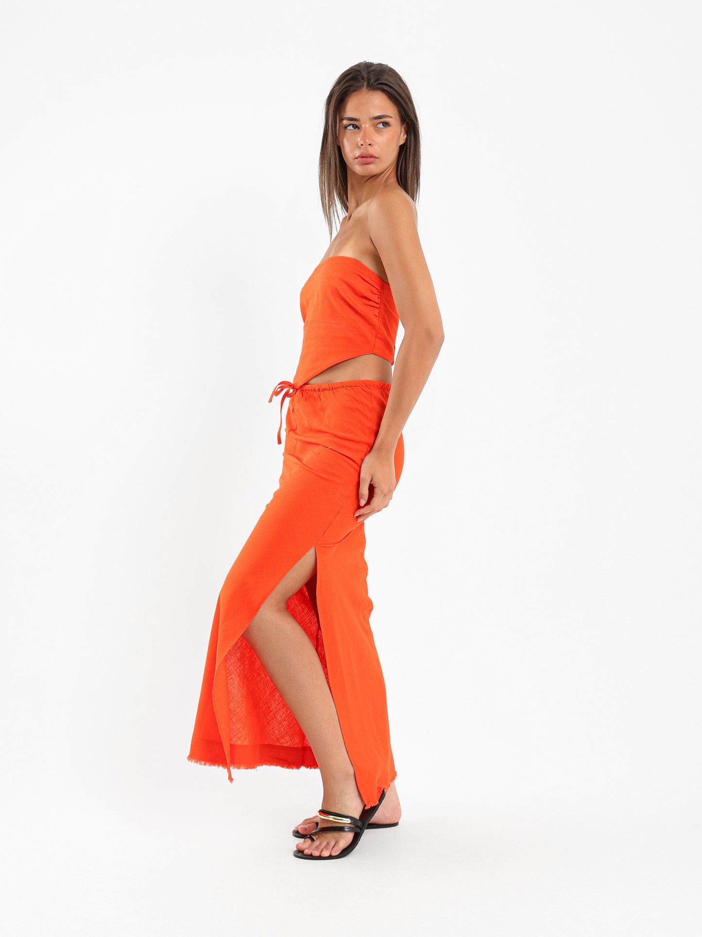 Slit Side Maxi Skirt