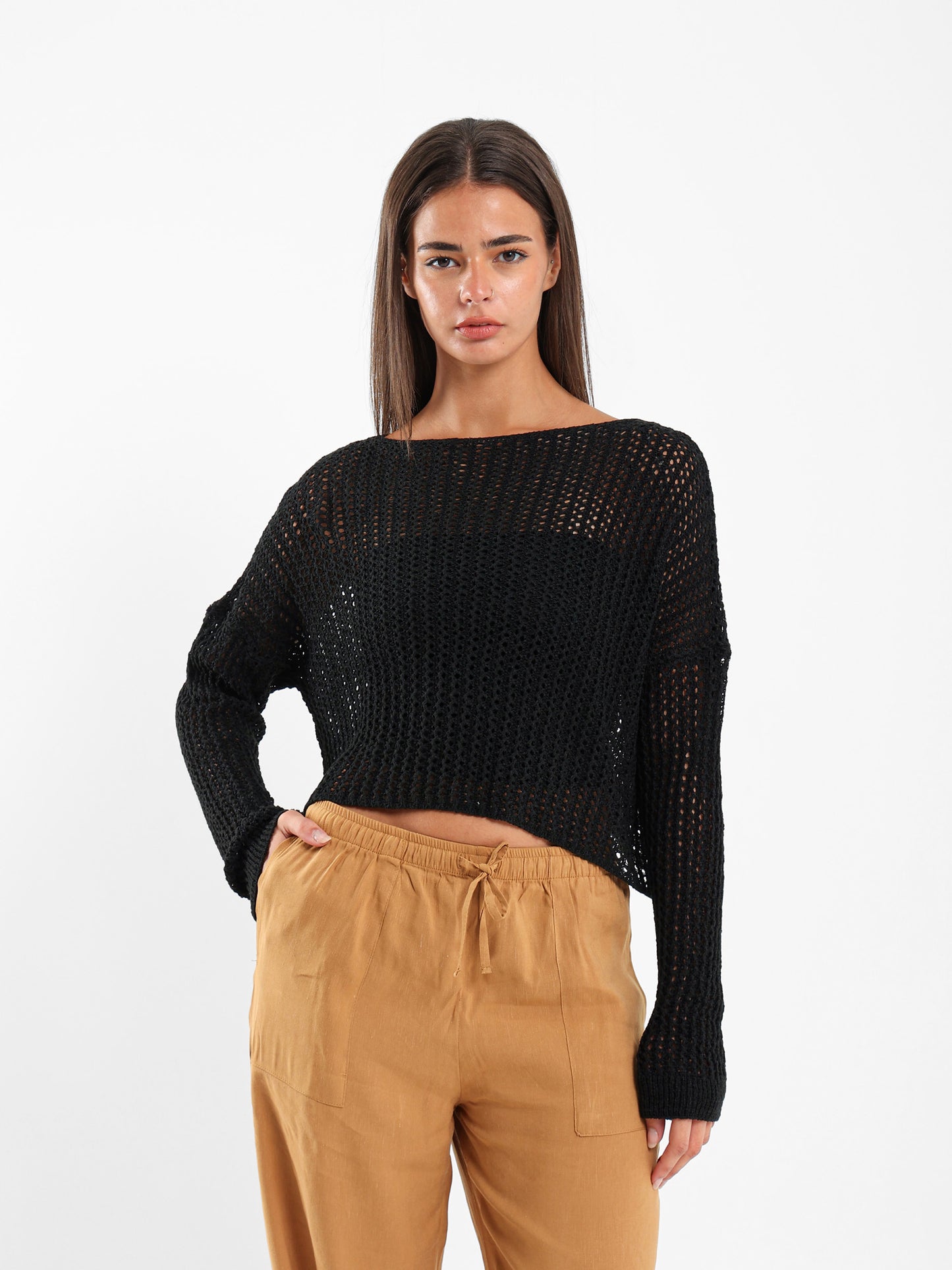 Tricot Loose Fit Knit Top