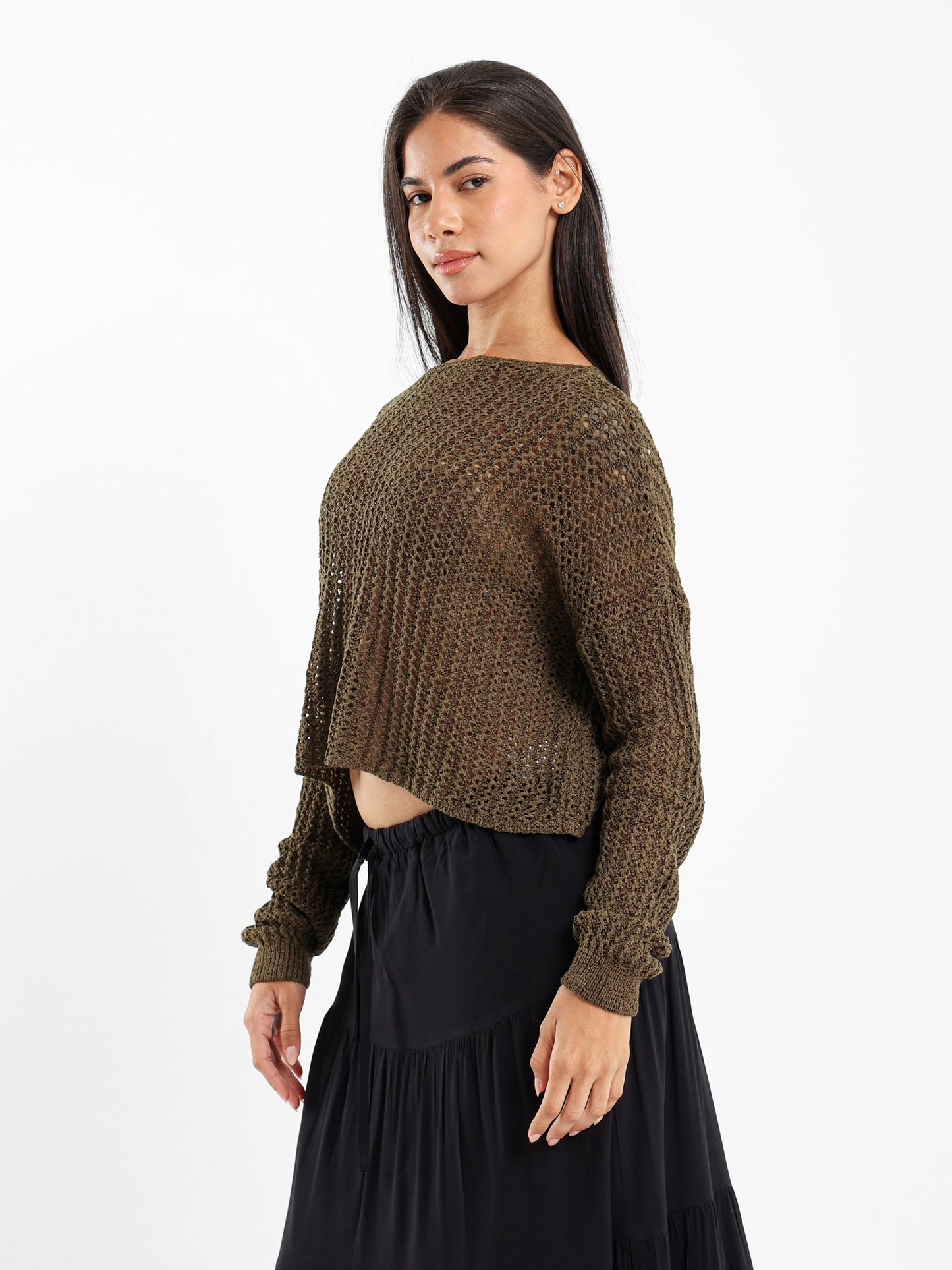 Tricot Loose Fit Knit Top