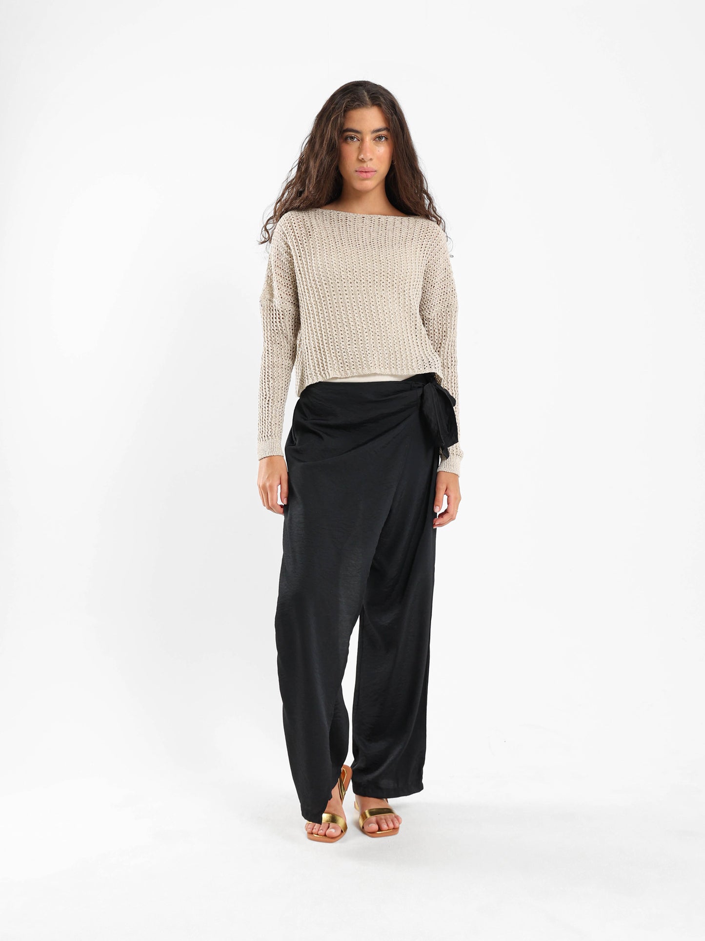 Tricot Loose Fit Knit Top