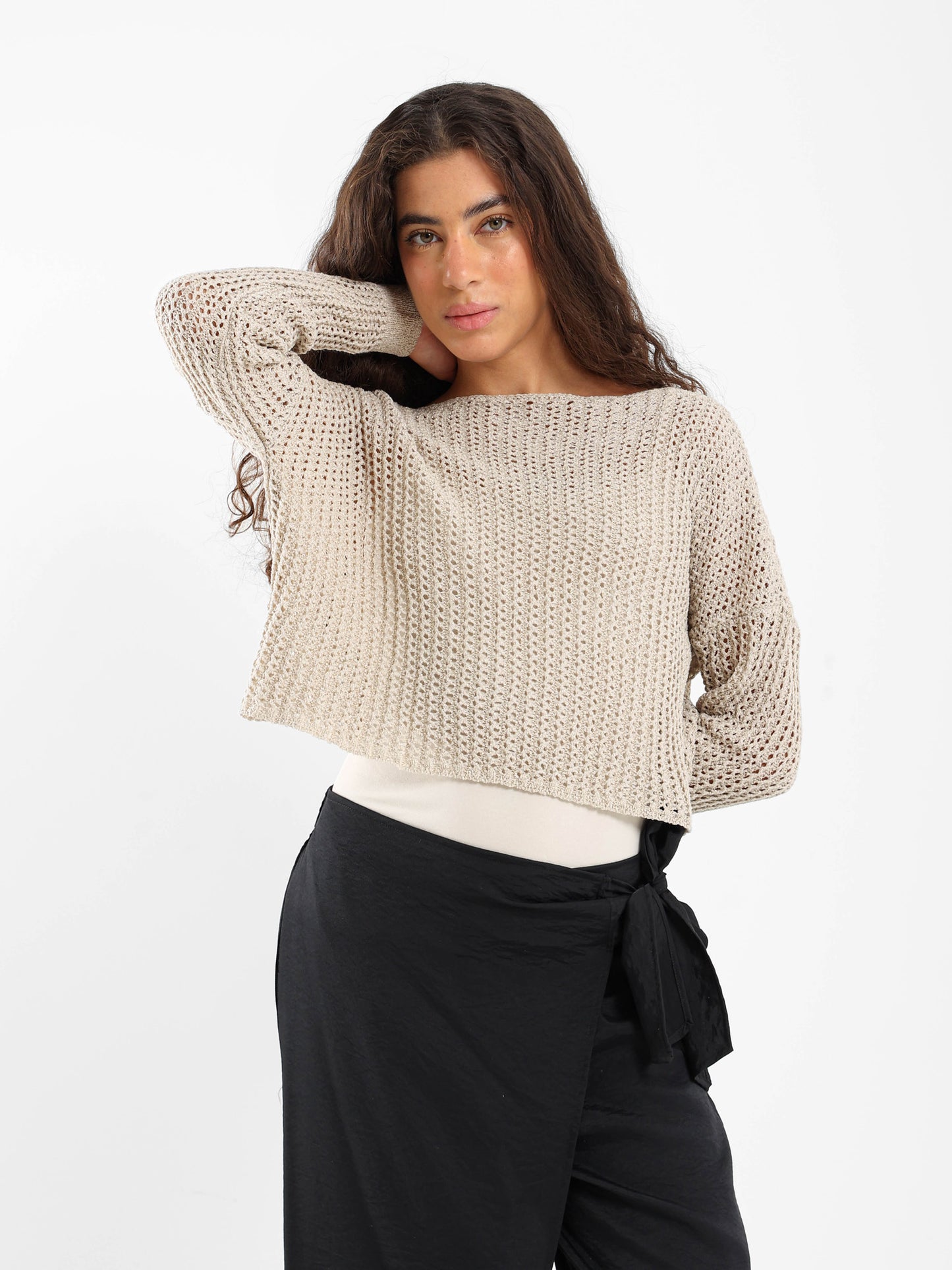 Tricot Loose Fit Knit Top