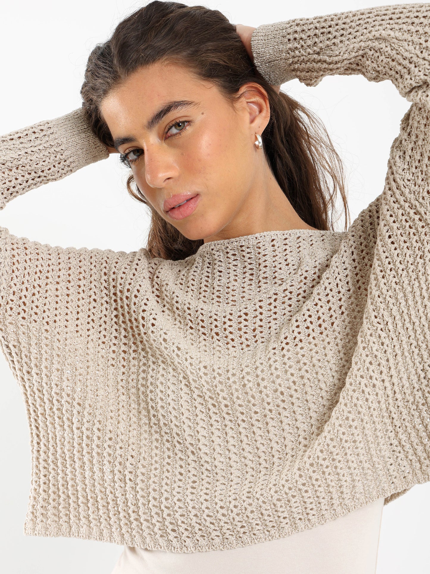 Tricot Loose Fit Knit Top