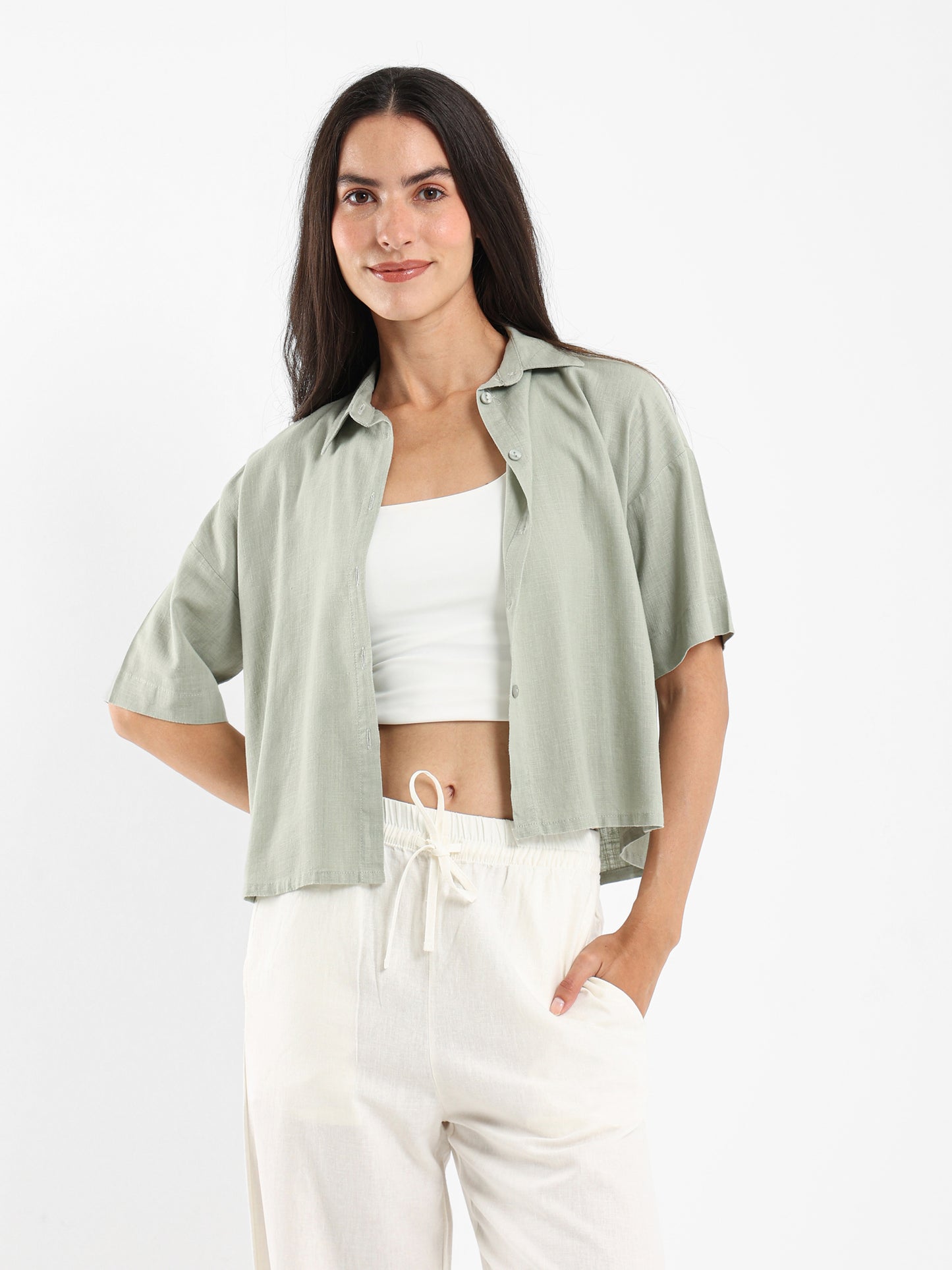 Short-Sleeve Button-Up Shirt