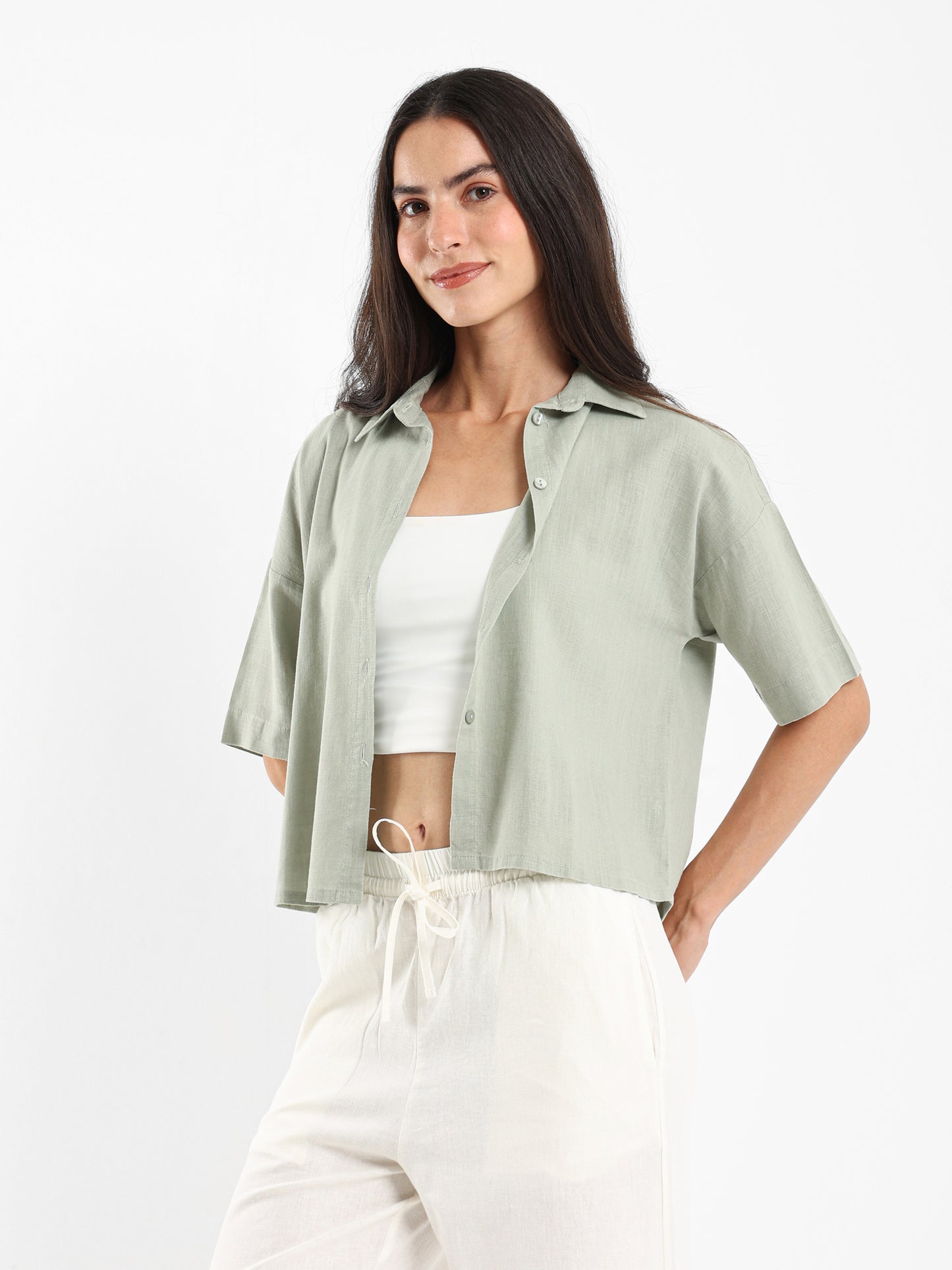 Short-Sleeve Button-Up Shirt