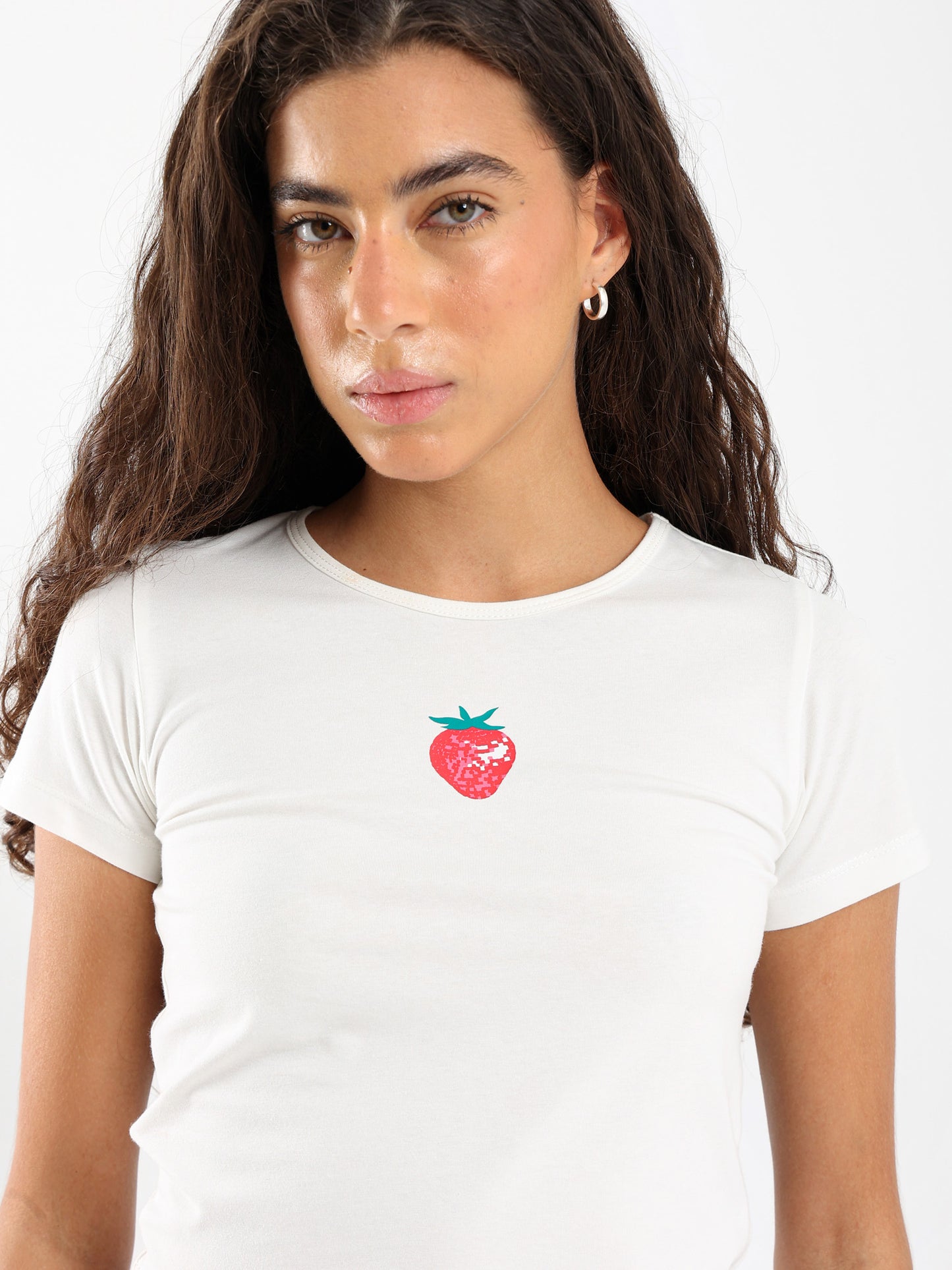 Strawberry Print Baby Tee