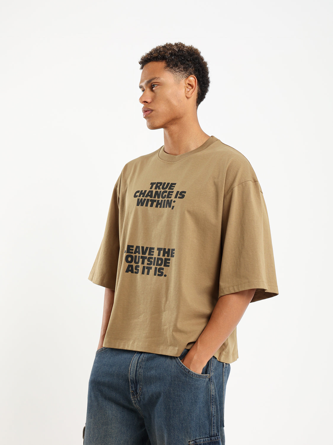 Leave The Outside Printed T-Shirt