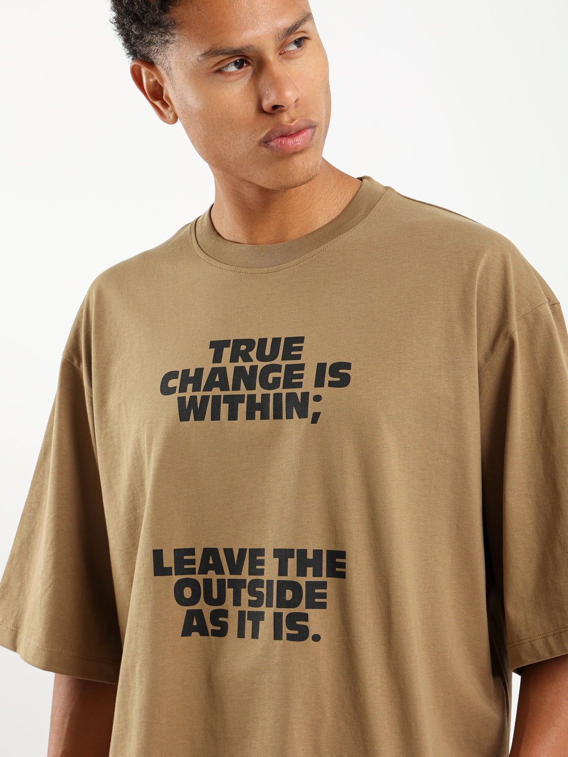Leave The Outside Printed T-Shirt