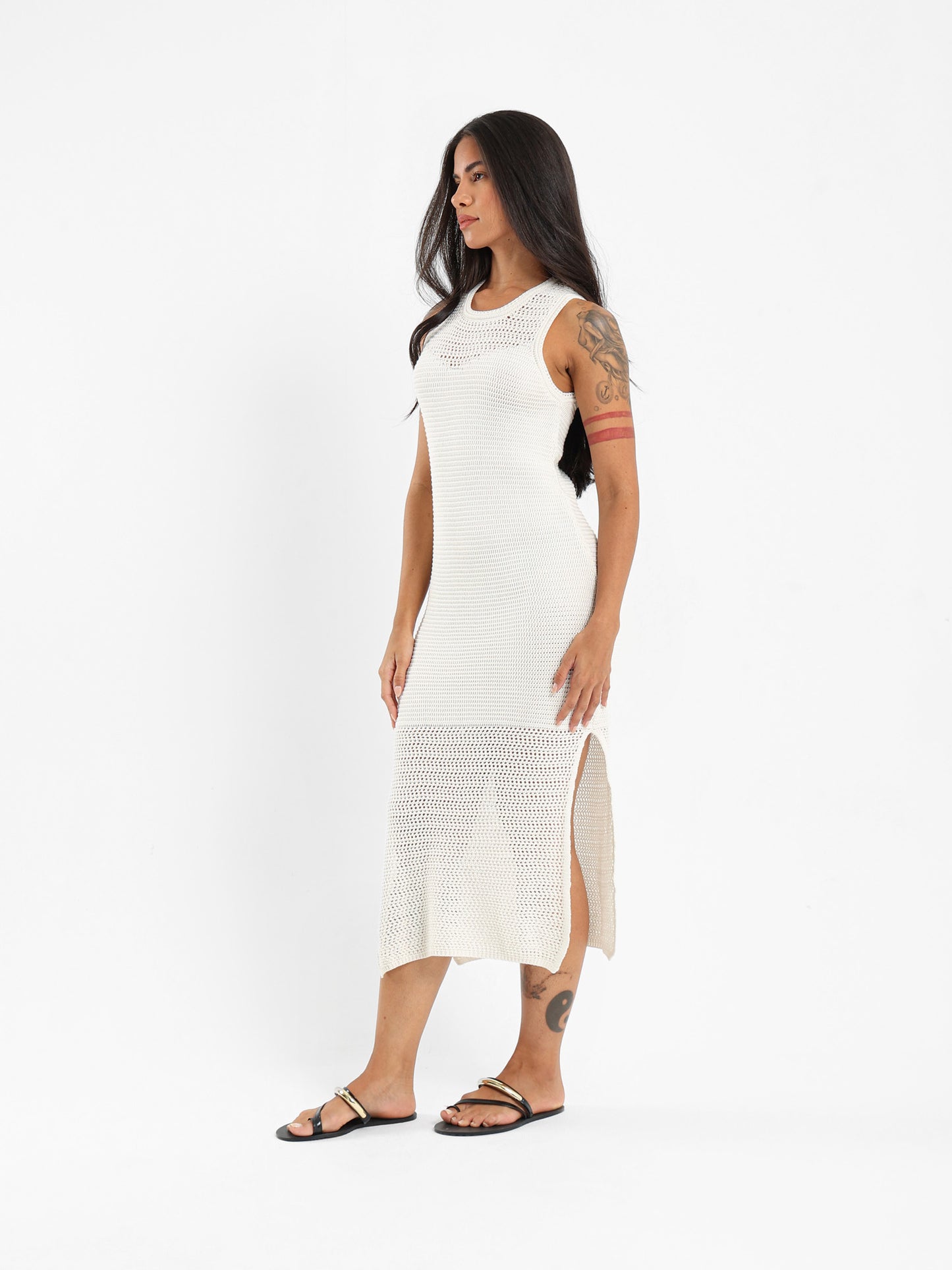Sleeveless Maxi Dress With Slits