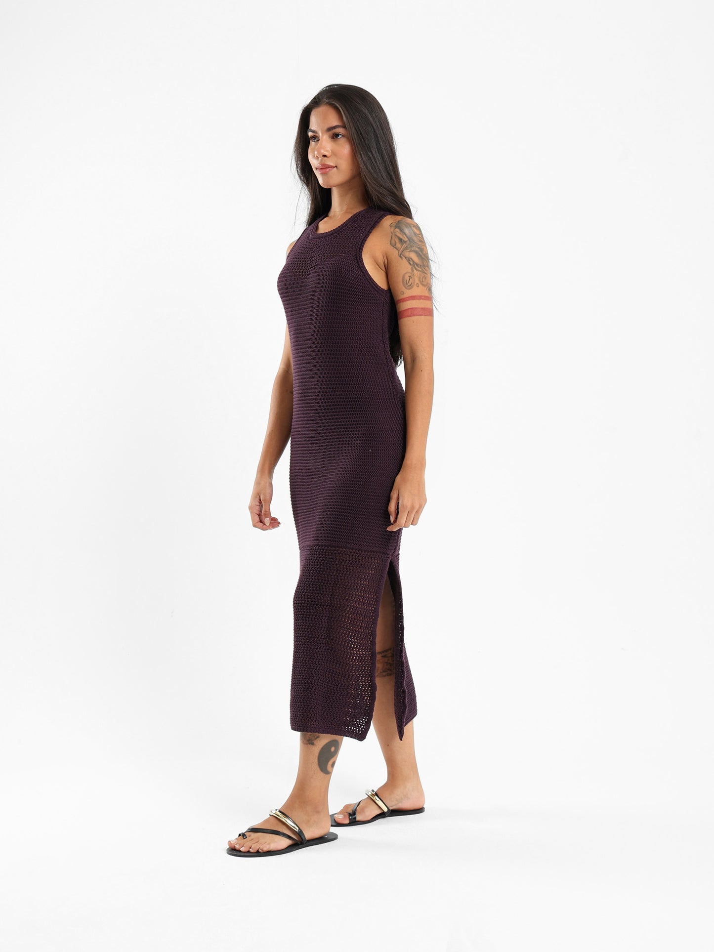 Sleeveless Maxi Dress With Slits
