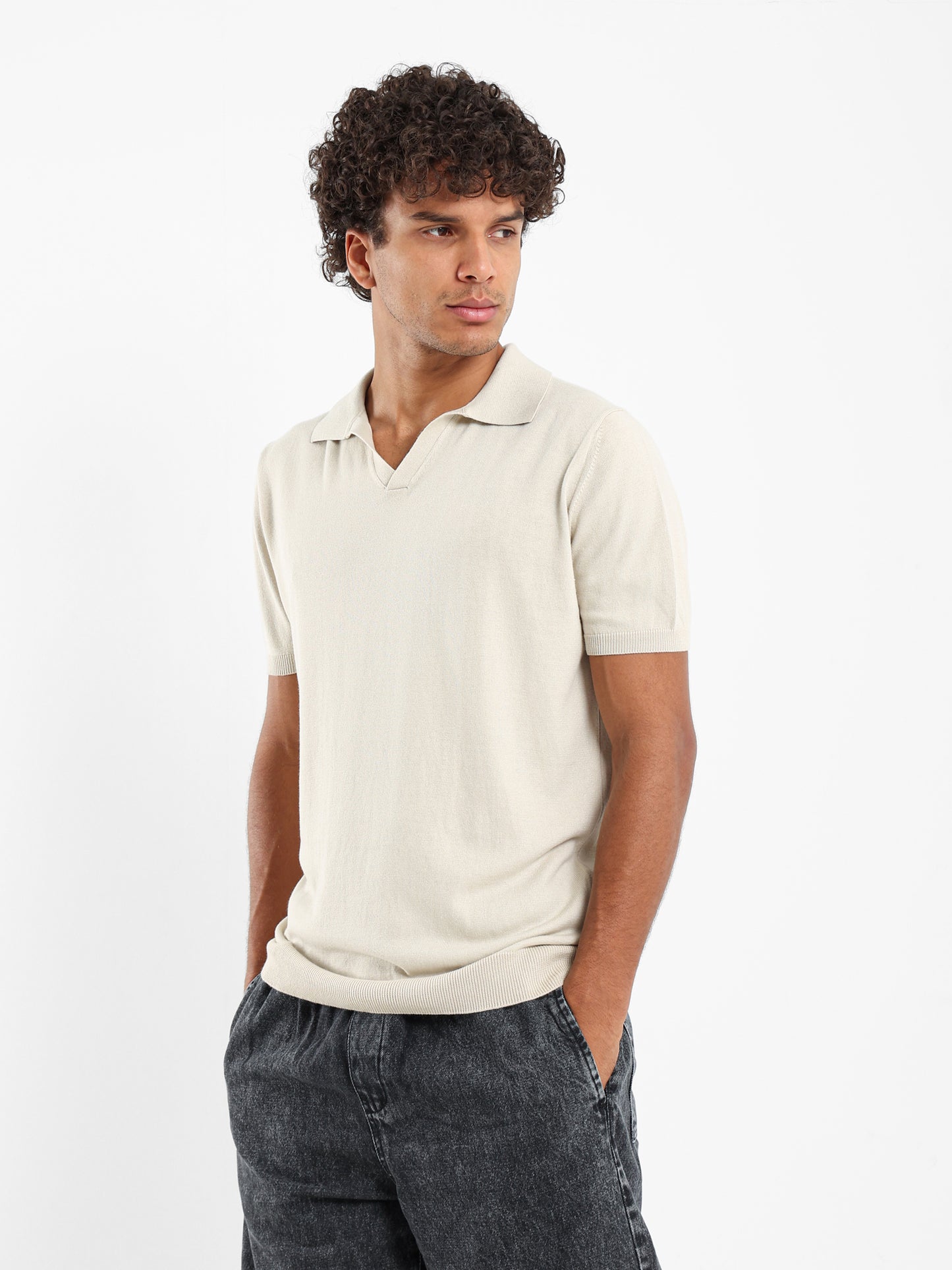 Basic Tricot V-Placket Polo