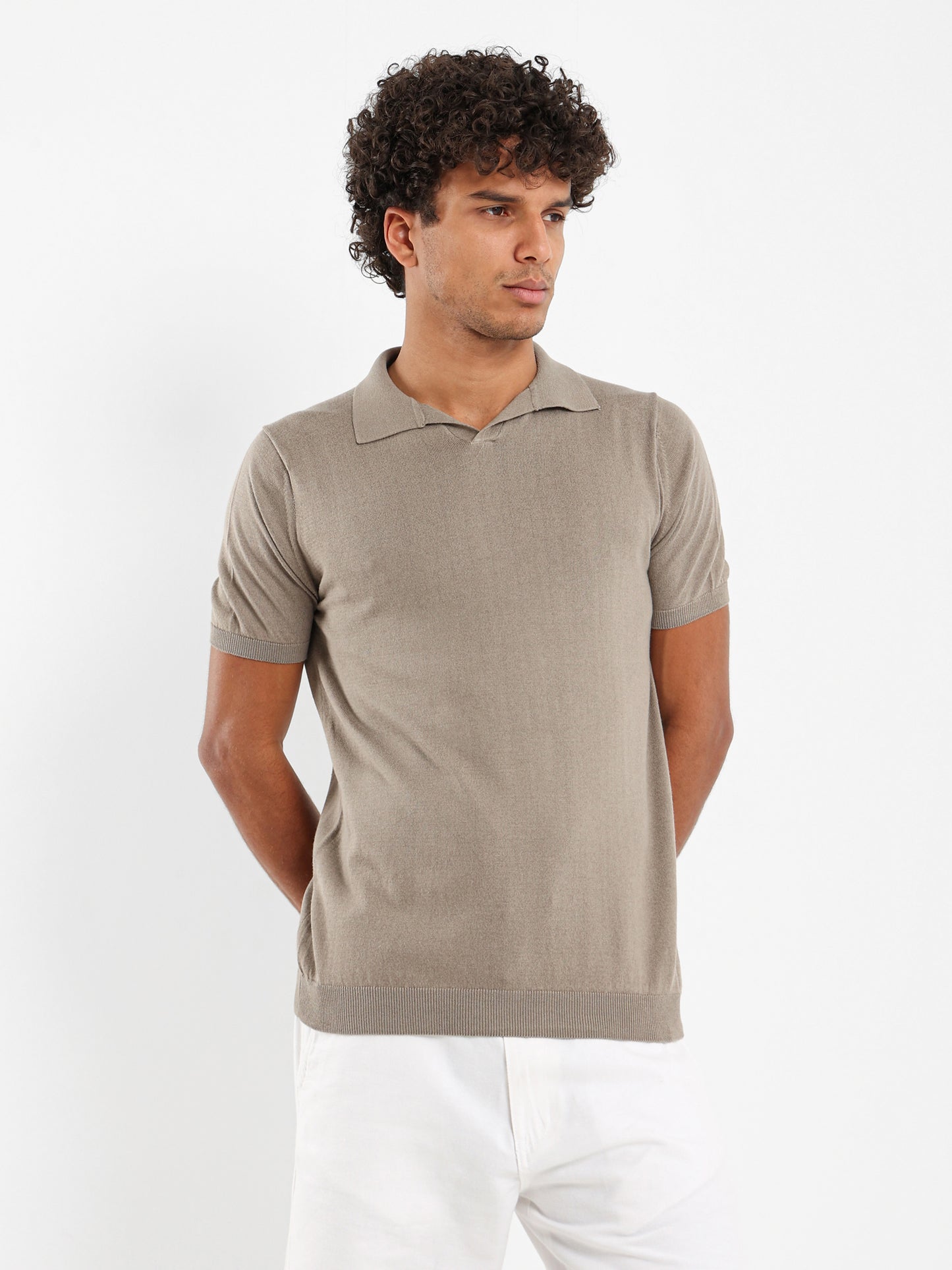 Basic Tricot V-Placket Polo