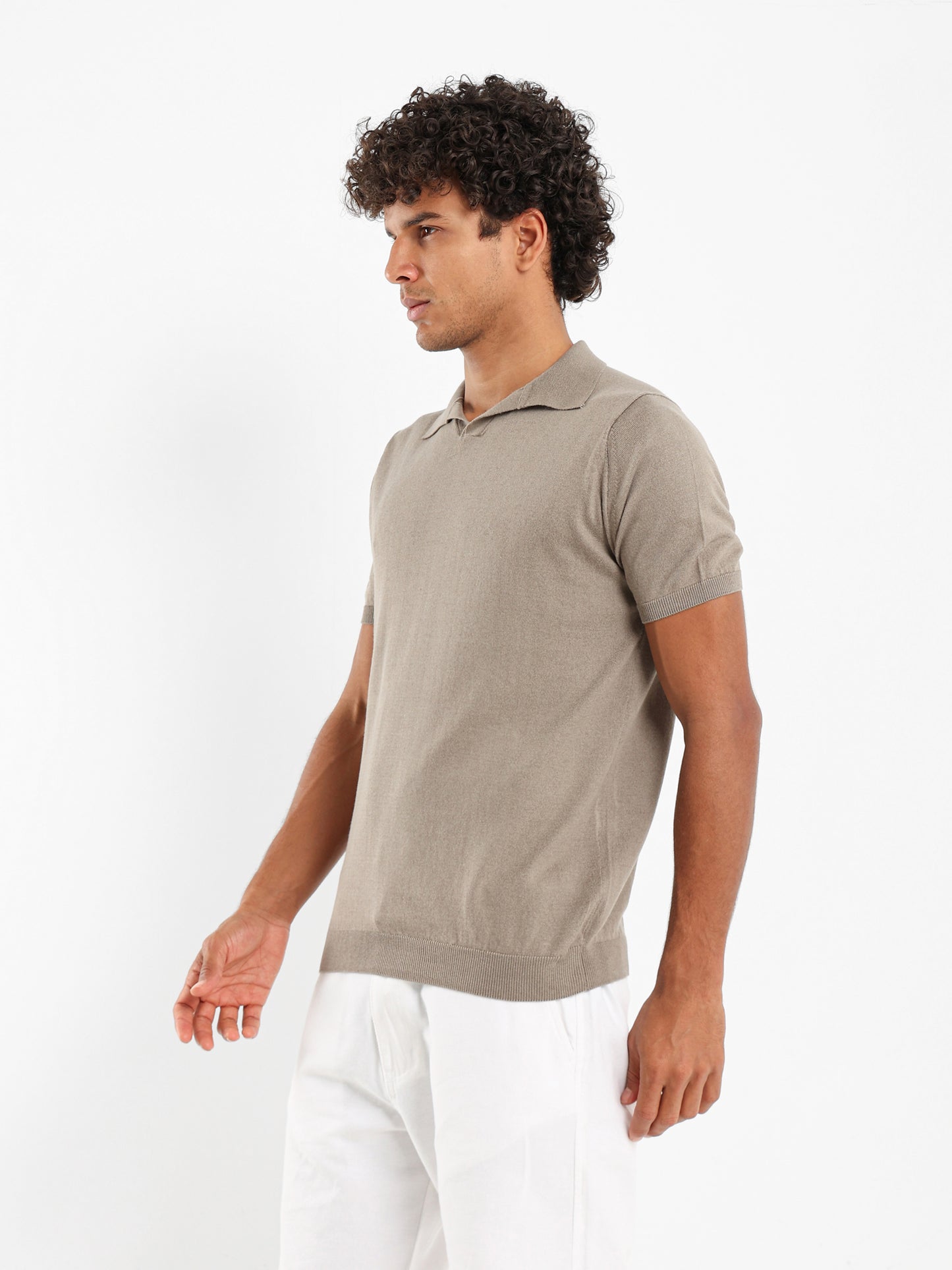 Basic Tricot V-Placket Polo