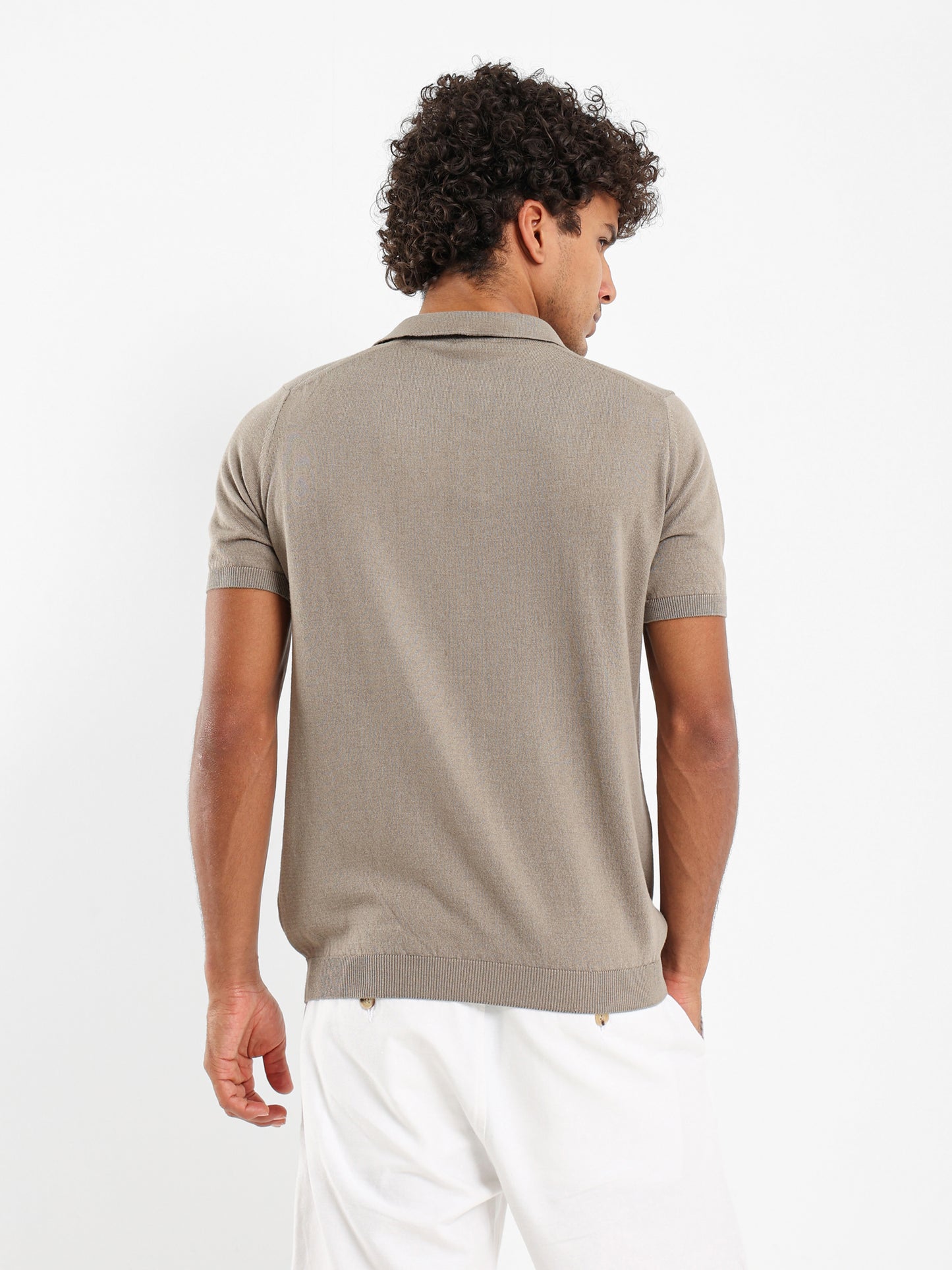 Basic Tricot V-Placket Polo