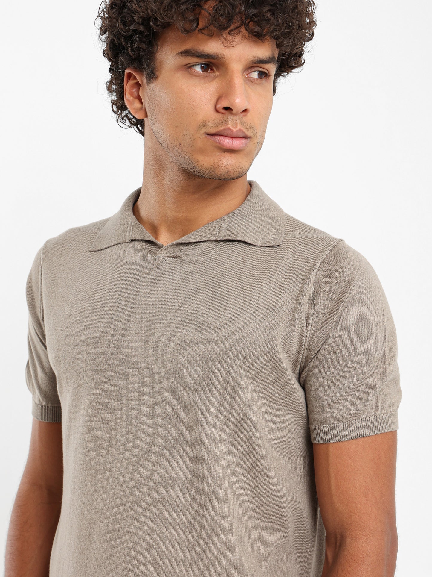 Basic Tricot V-Placket Polo