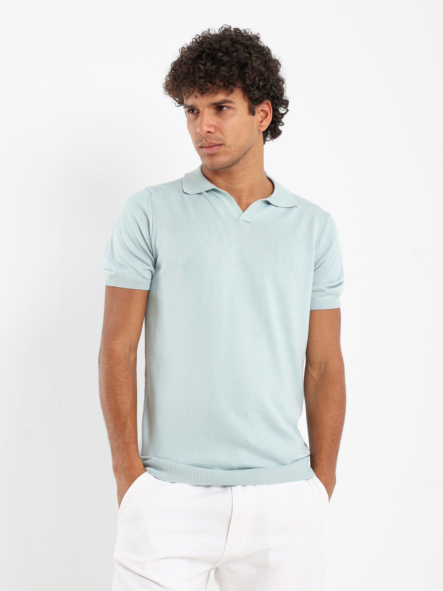 Basic Tricot V-Placket Polo