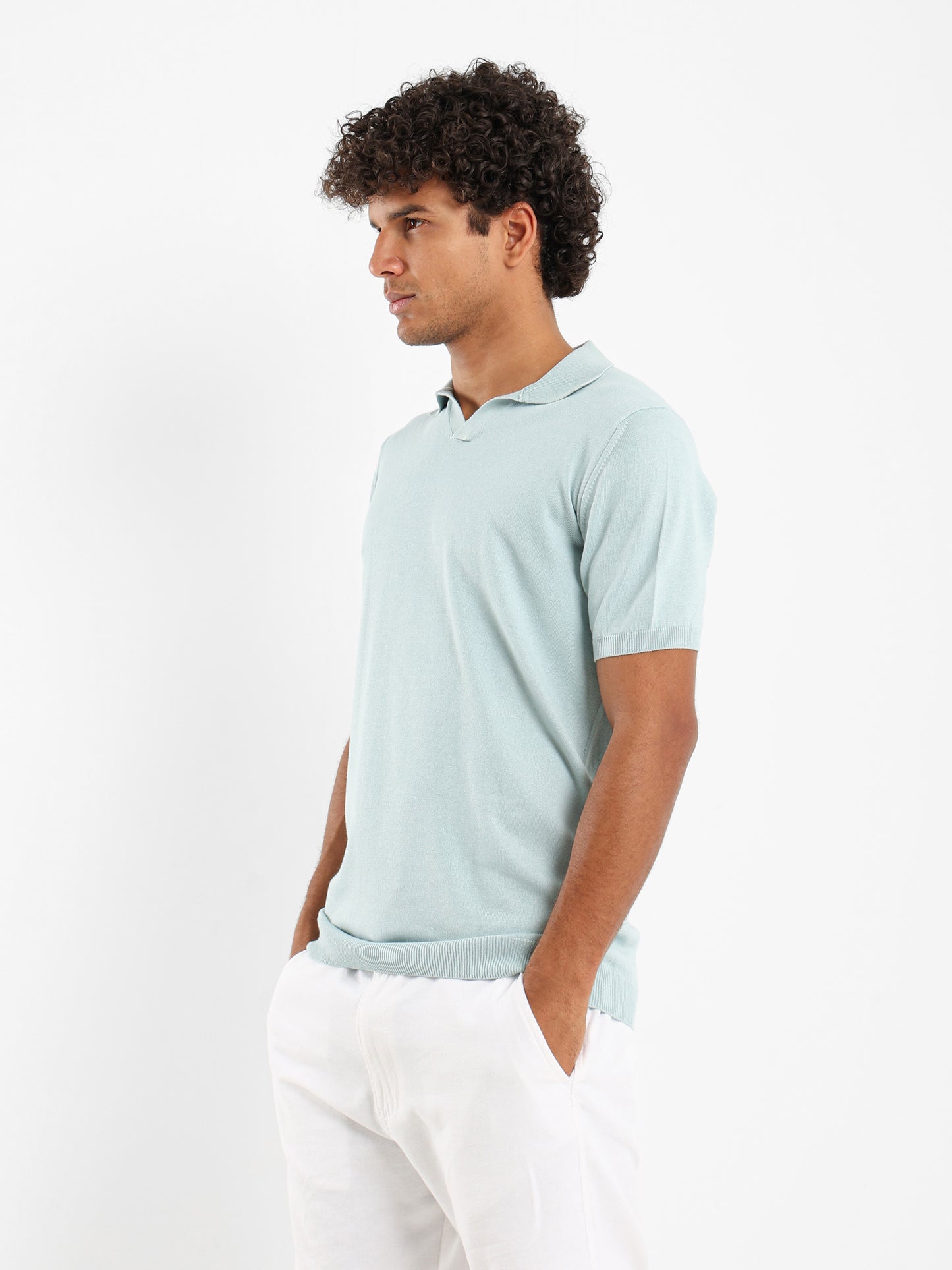 Basic Tricot V-Placket Polo