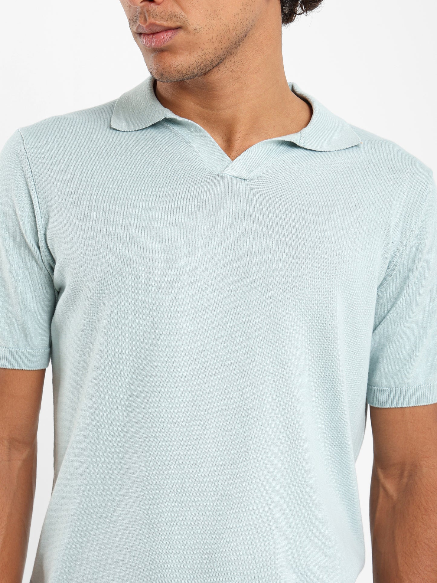 Basic Tricot V-Placket Polo