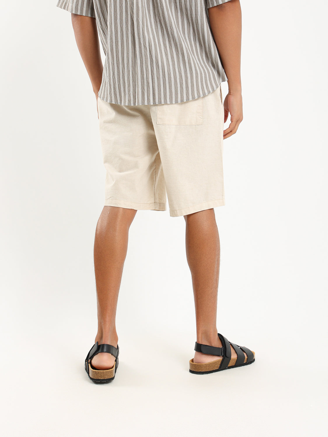 Regular Fit Linen Shorts