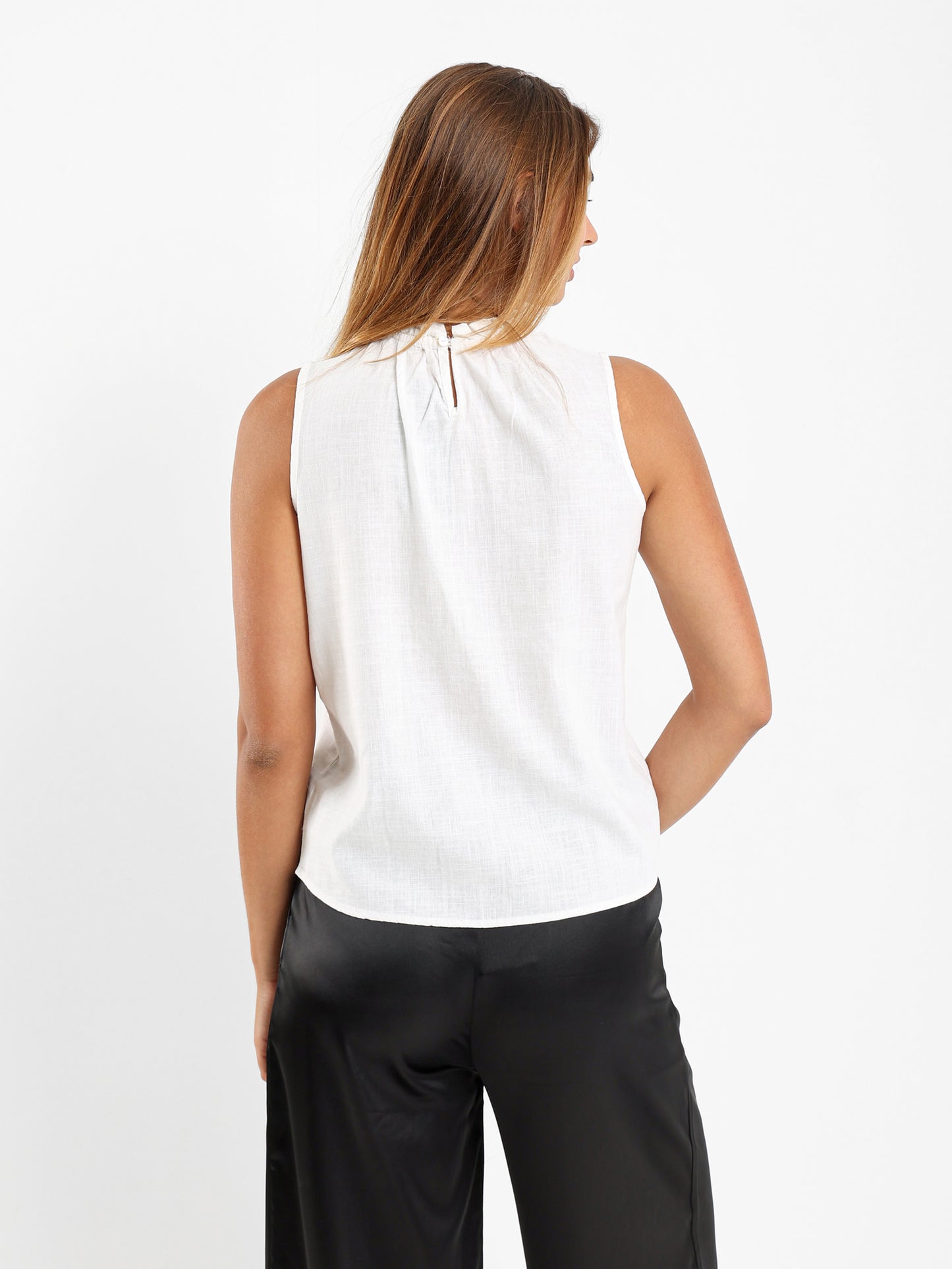Ruffled Neck Top