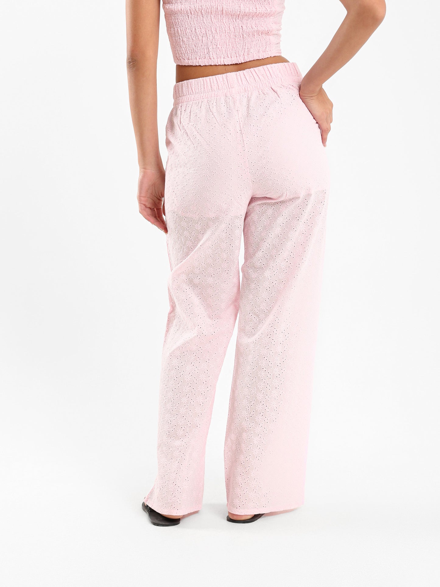 Perforated Elasticated Waistband Pants