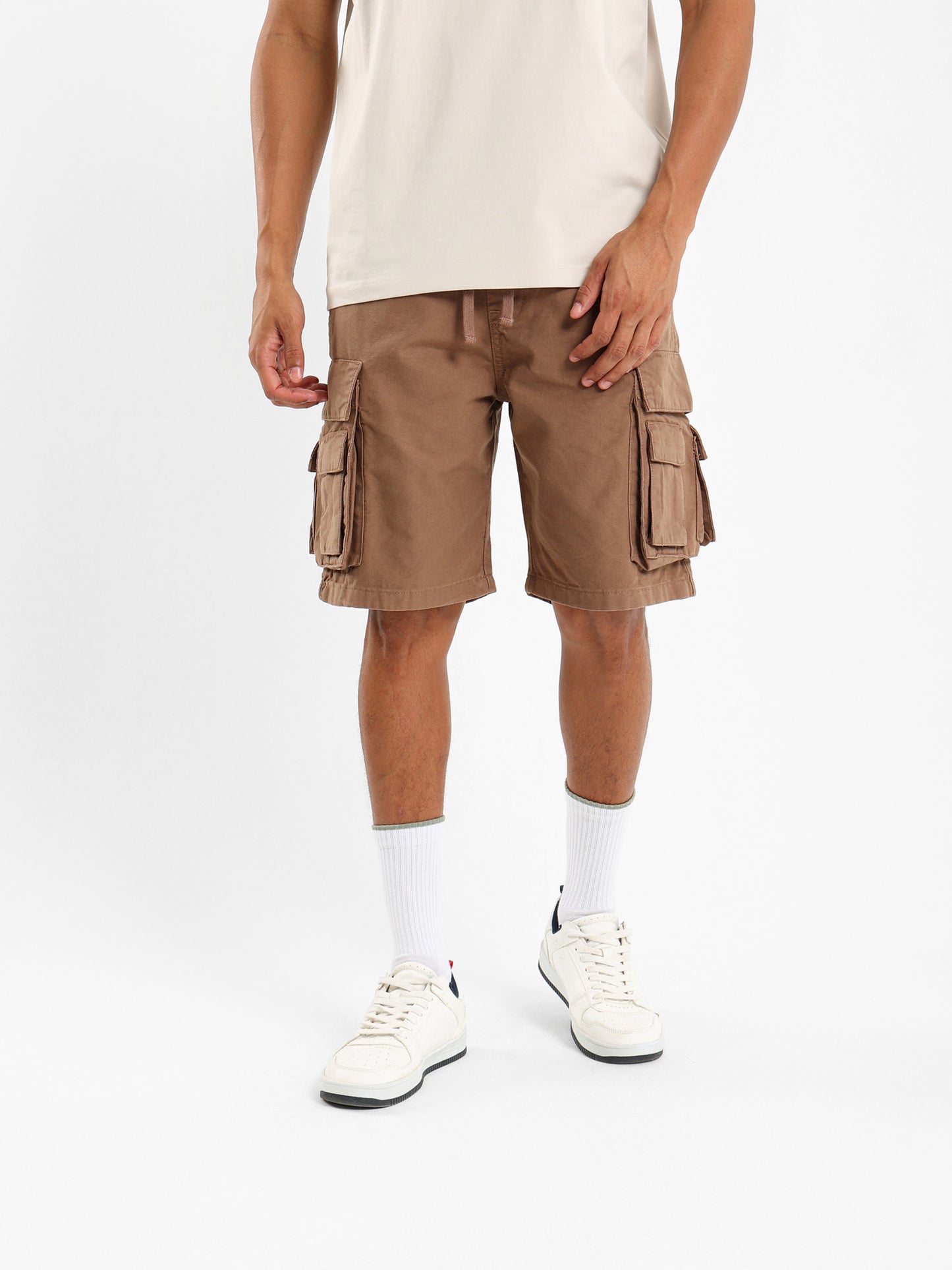 Elasticated Waistband Cargo Shorts