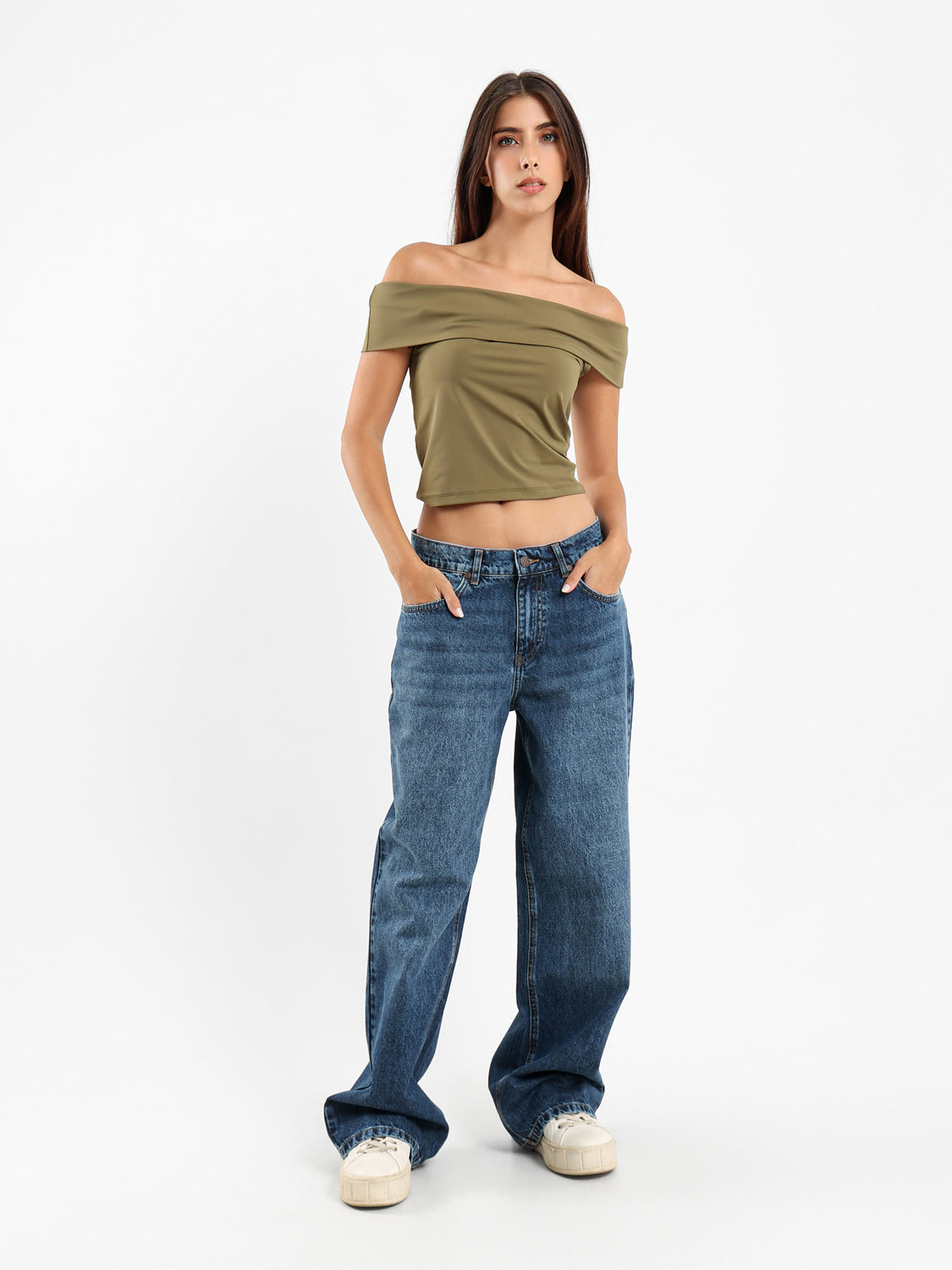 Off Shoulder Cropped Top