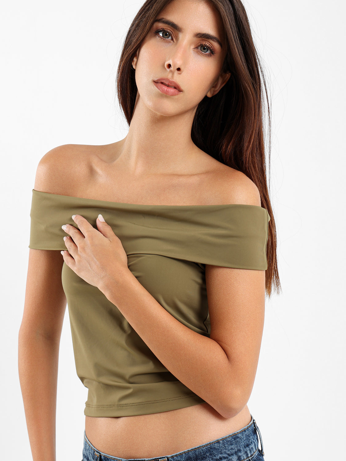 Off Shoulder Cropped Top