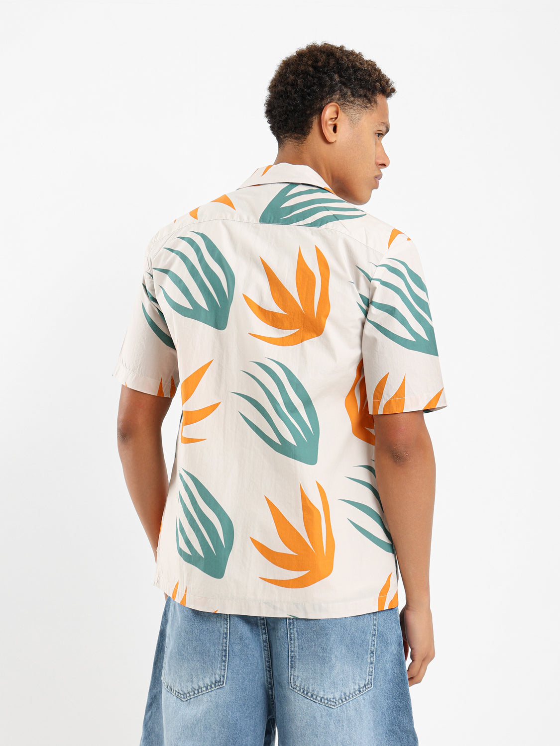 Leaves Print Relaxed Fit Shirt