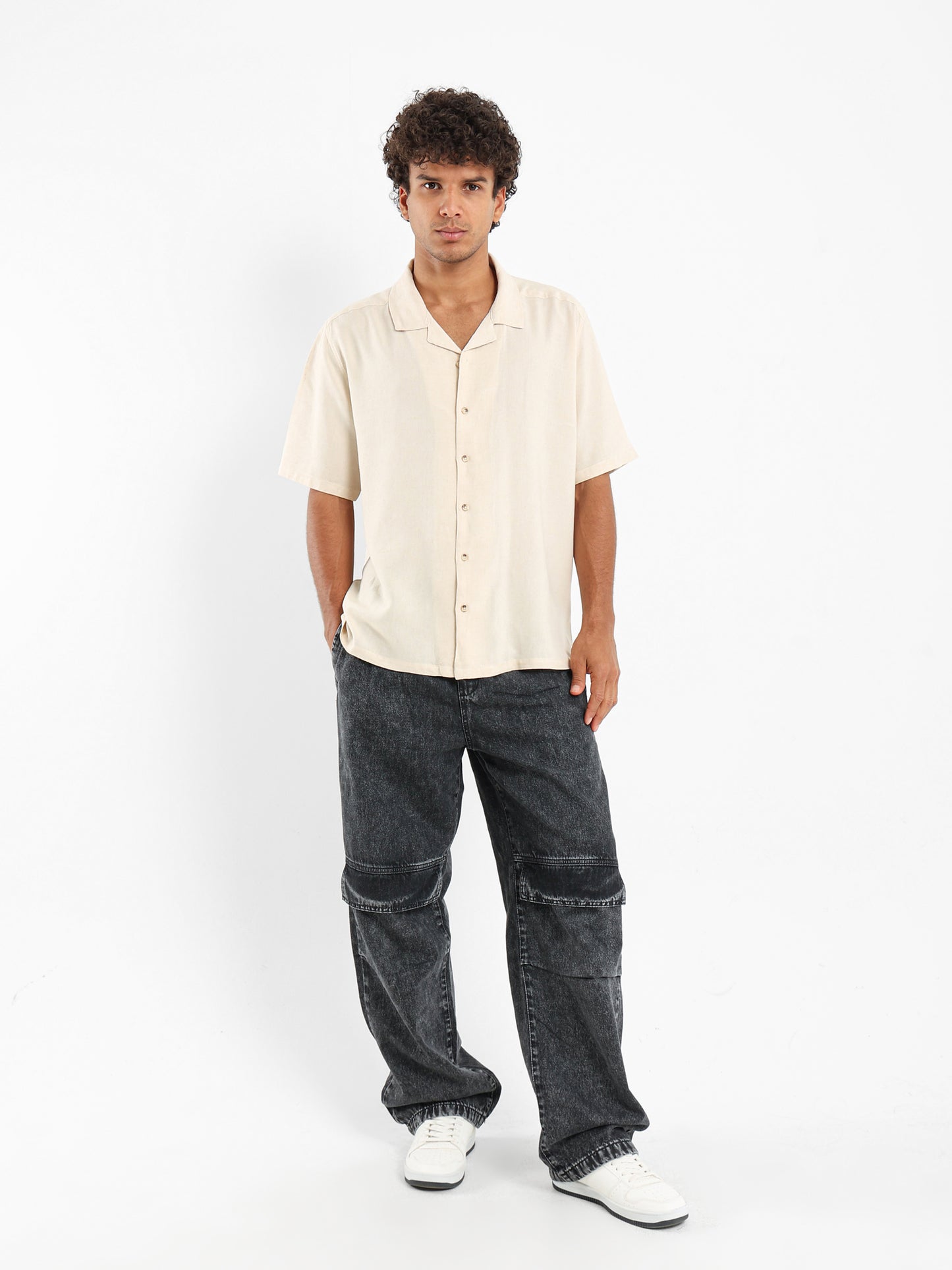 Basic Linen Short Sleeve Camp Shirt