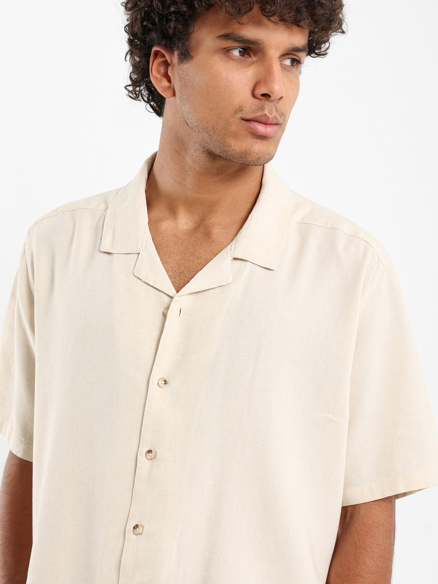 Basic Linen Short Sleeve Camp Shirt