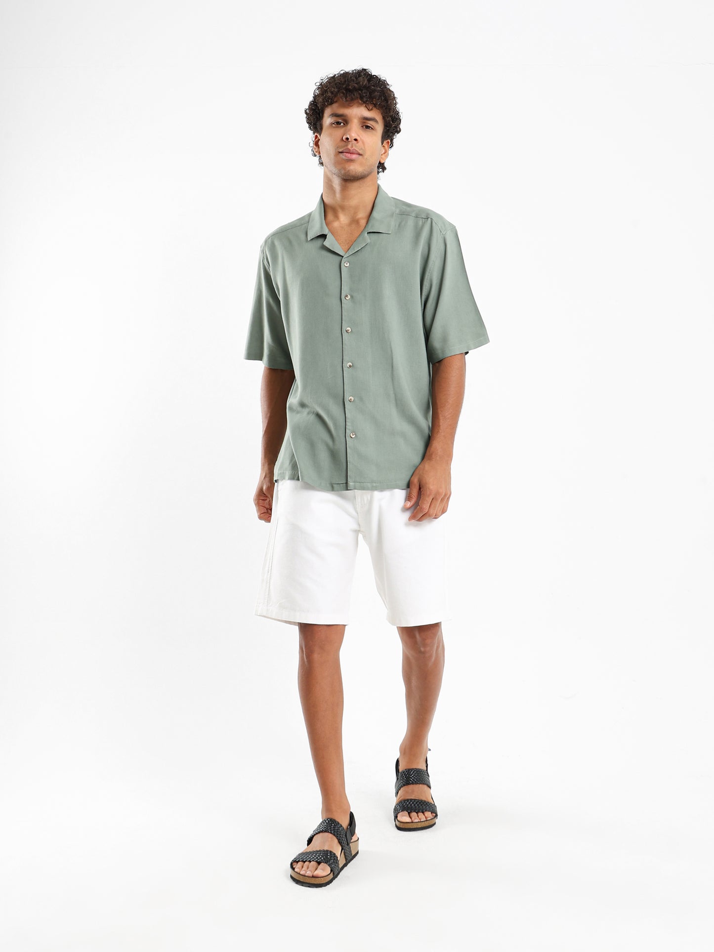 Basic Linen Short Sleeve Camp Shirt