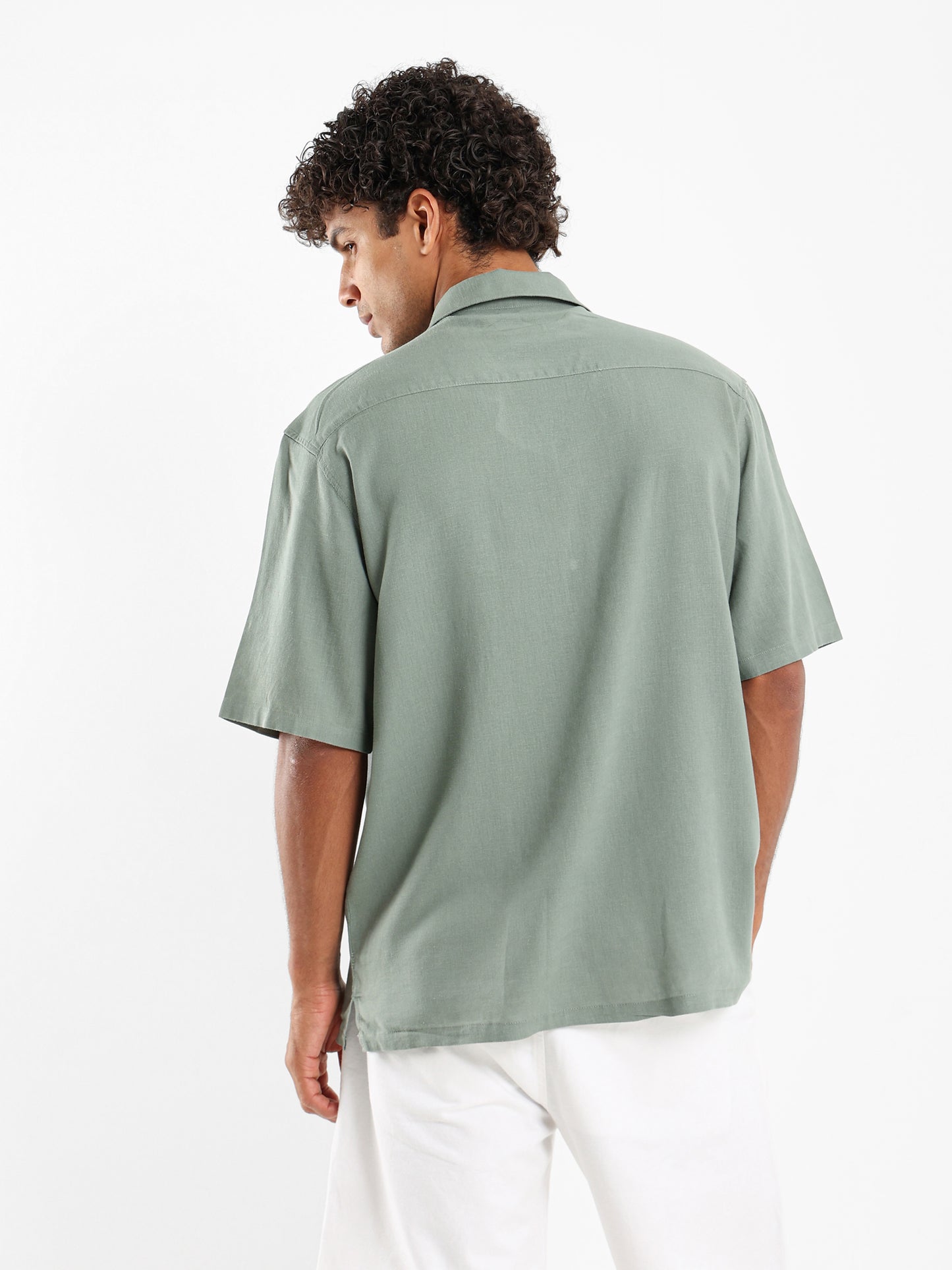 Basic Linen Short Sleeve Camp Shirt