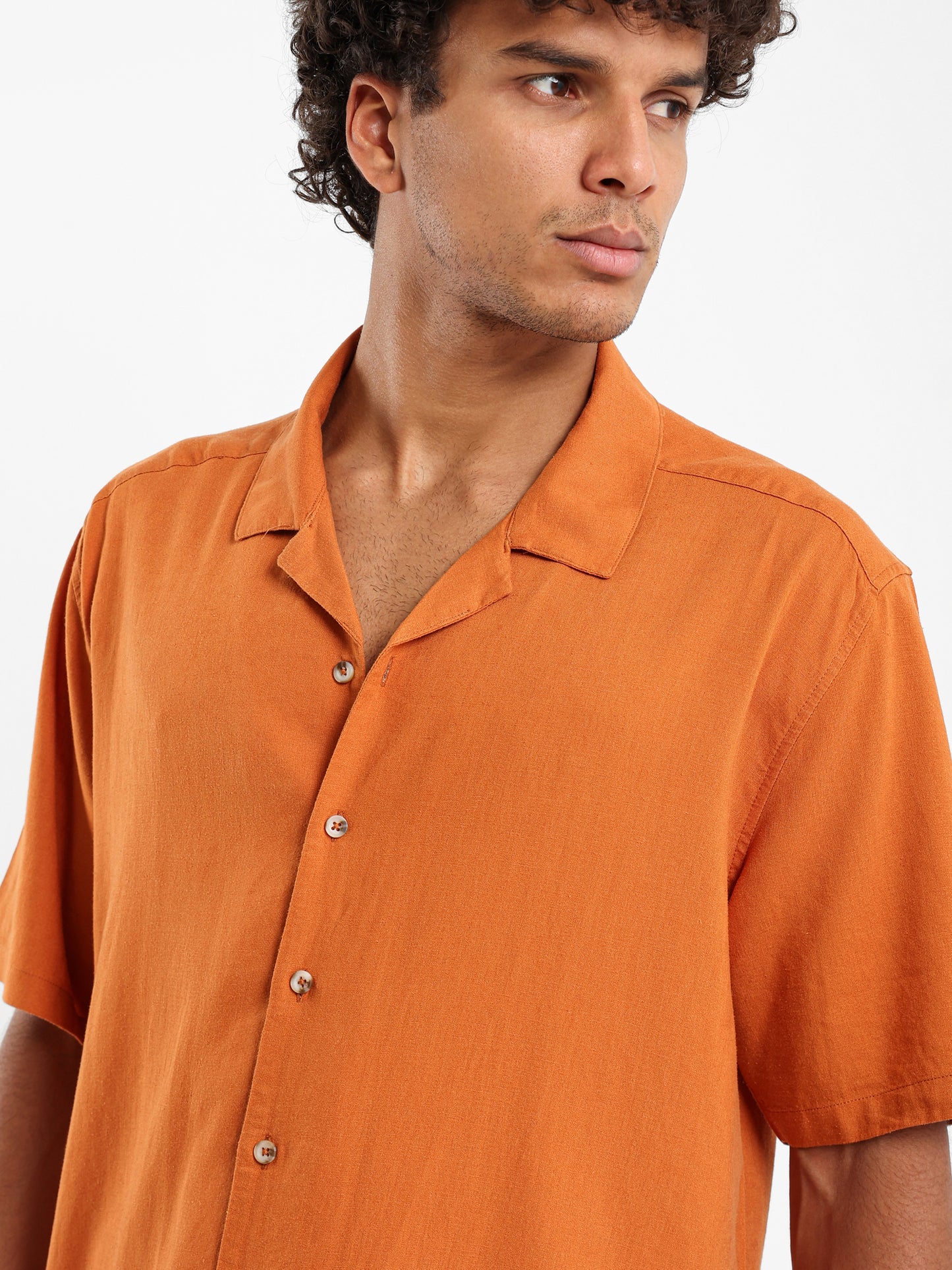 Basic Linen Short Sleeve Camp Shirt