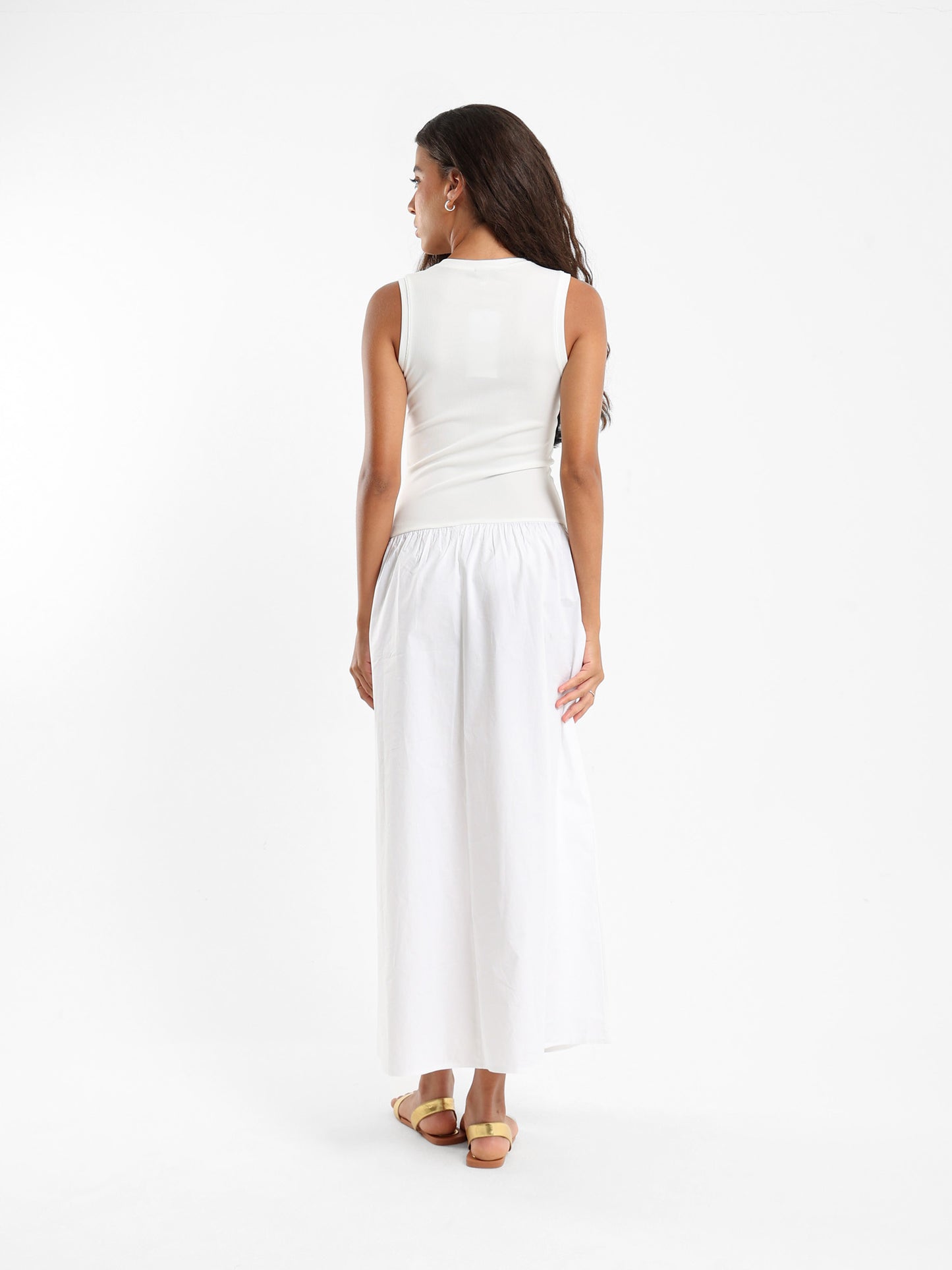 Sleeveless Low-Waist Maxi Dress
