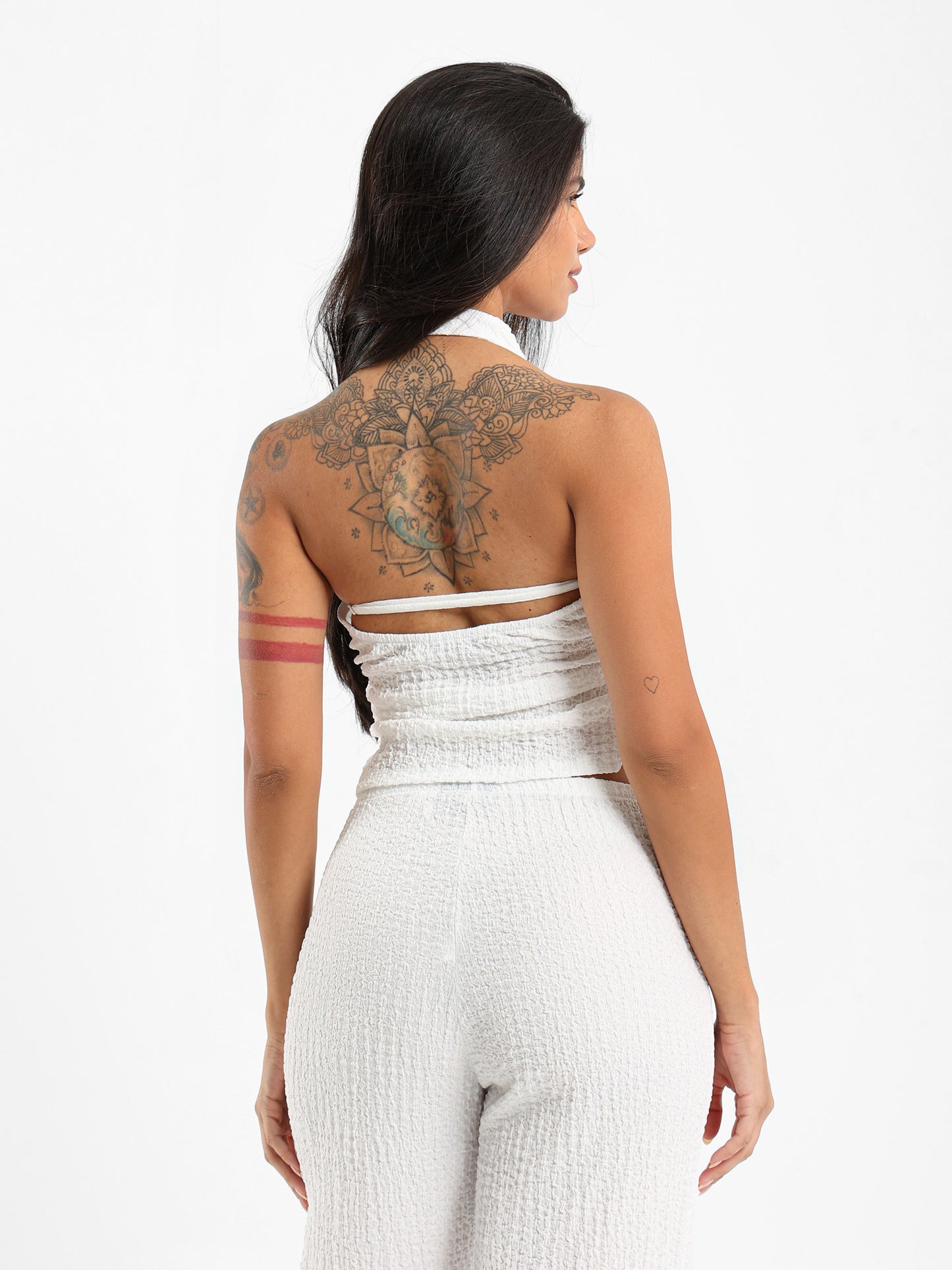 Halter Neck Textured Top