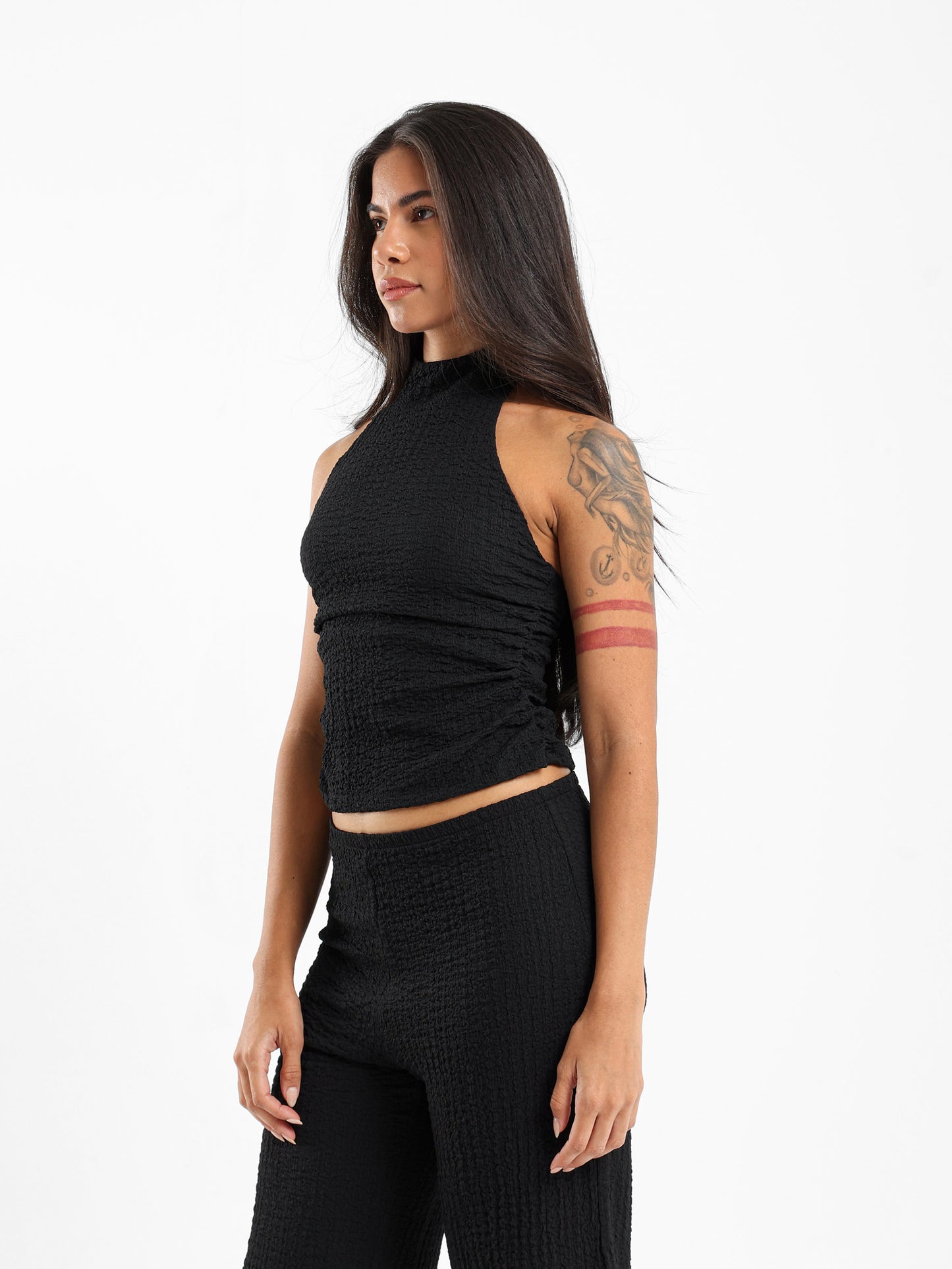 Halter Neck Textured Top