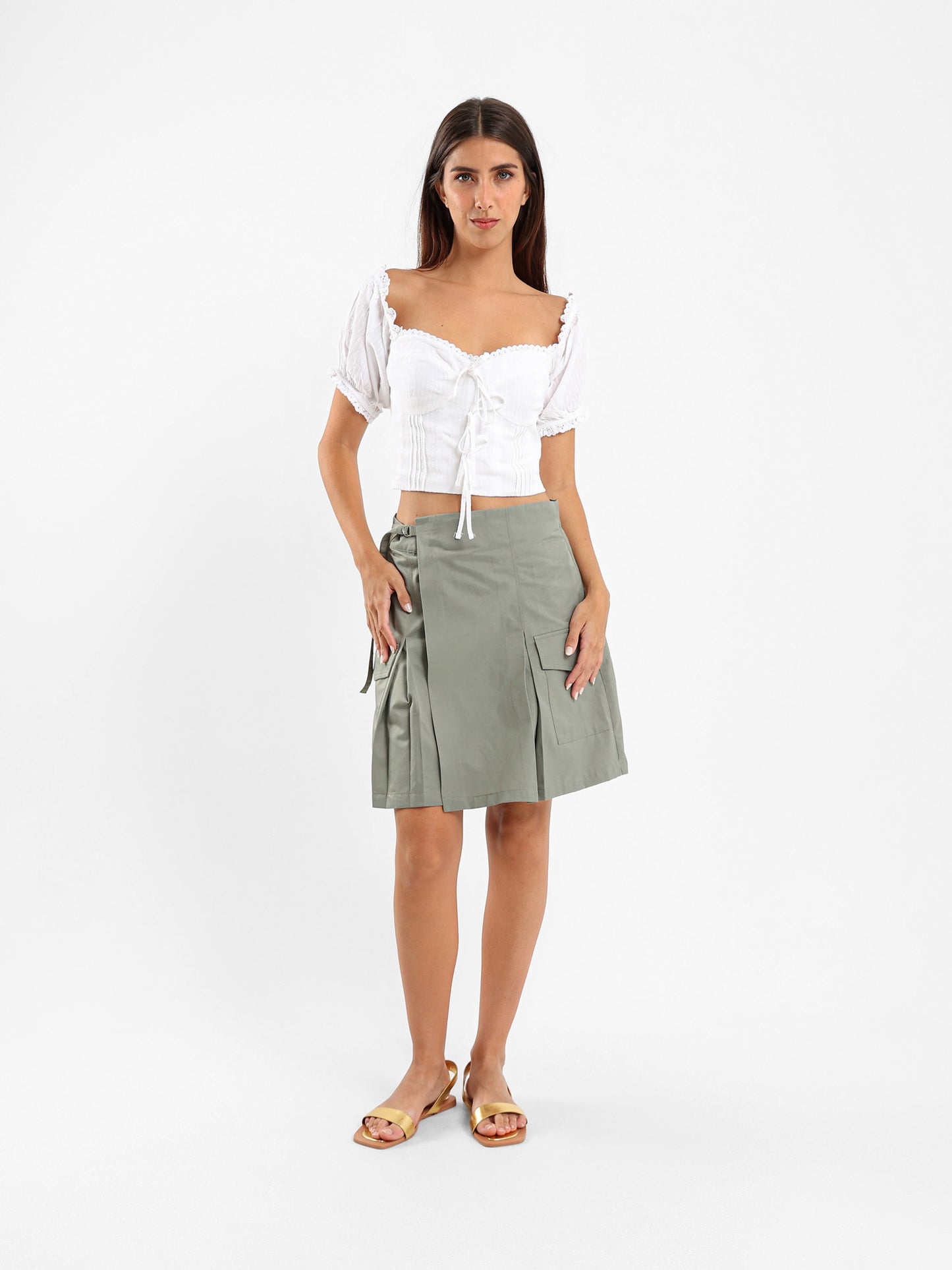 Cropped Top with Bow Details
