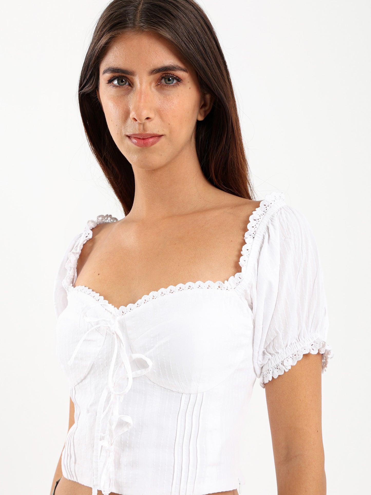 Cropped Top with Bow Details