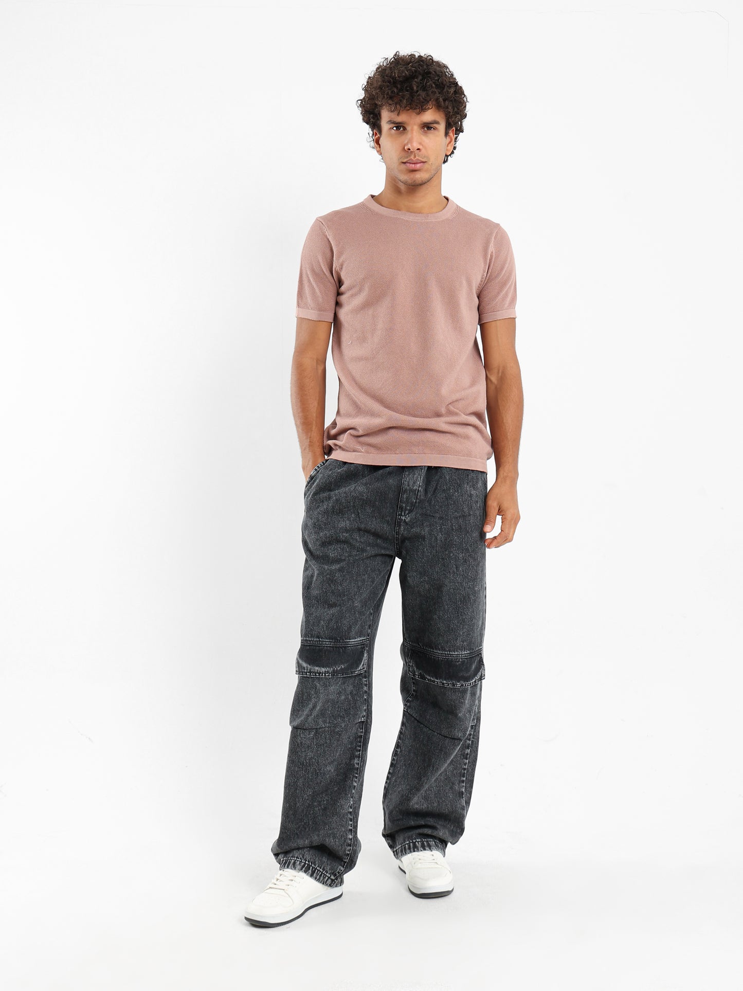 Crew Neck Textured T-Shirt